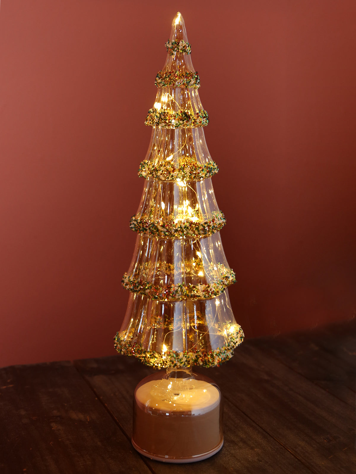 Amber Sequin, Glass rotating tree