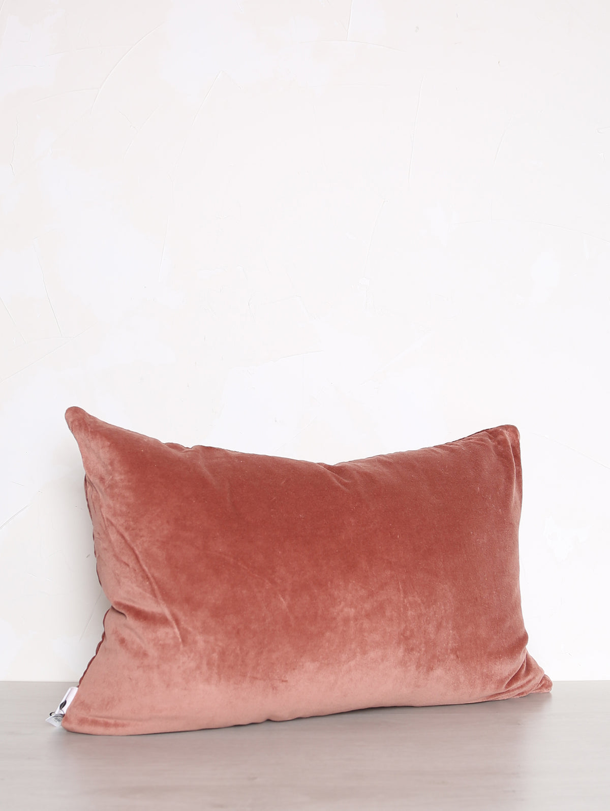 Embroidered Floral Velvet Cushion - Dusty Rose
