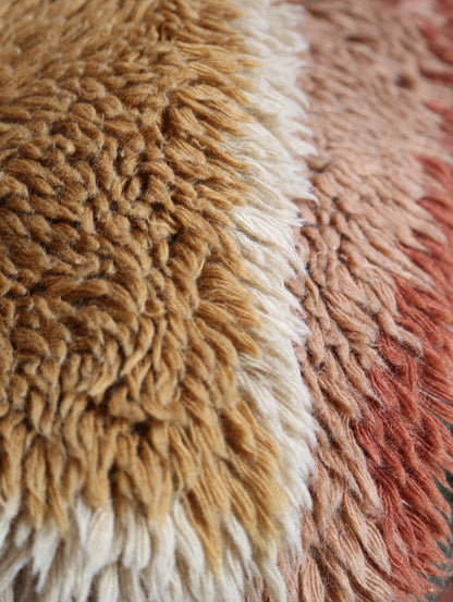 Natural Wool Cushion - Rose, Brick