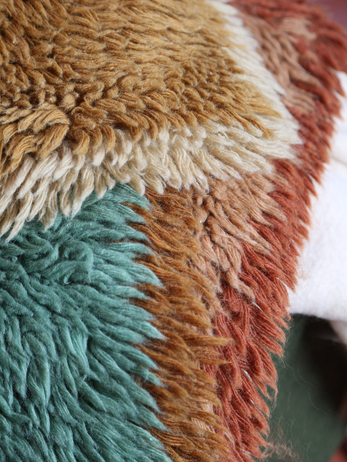 Natural Wool Cushion - Rose, Brick