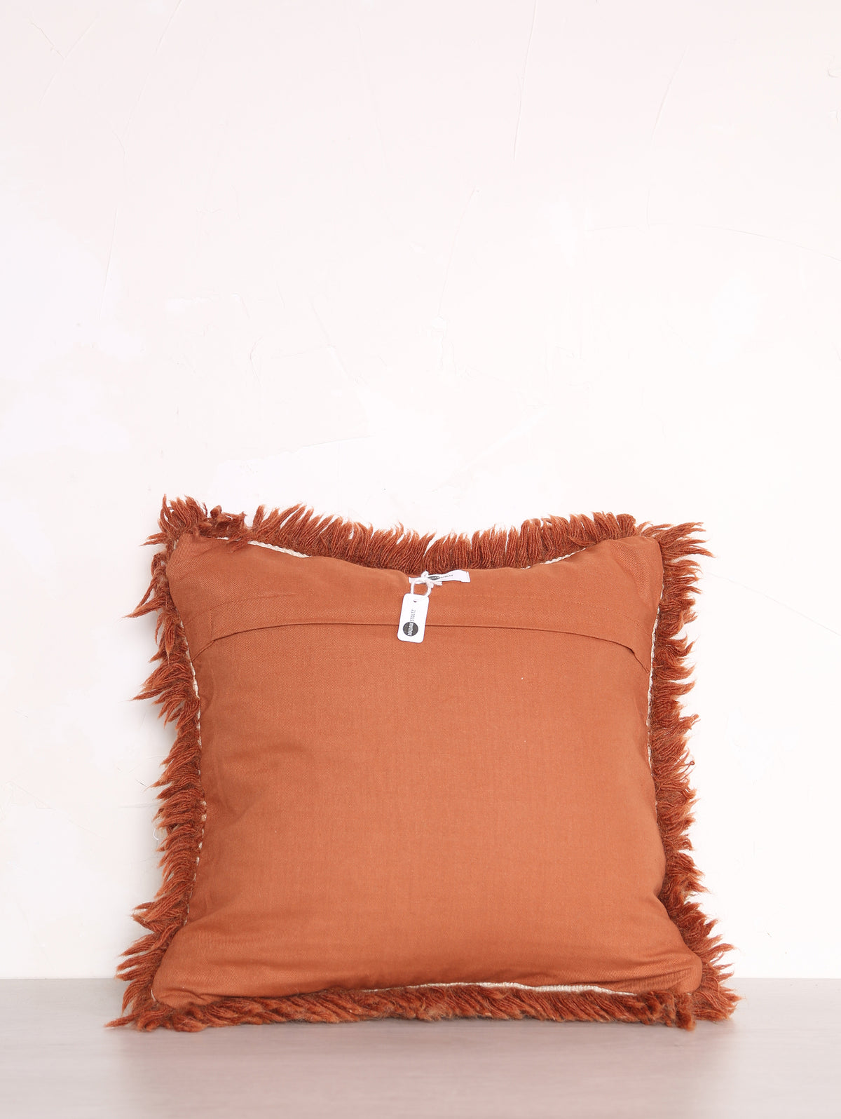 Natural Wool Cushion - Rose, Brick