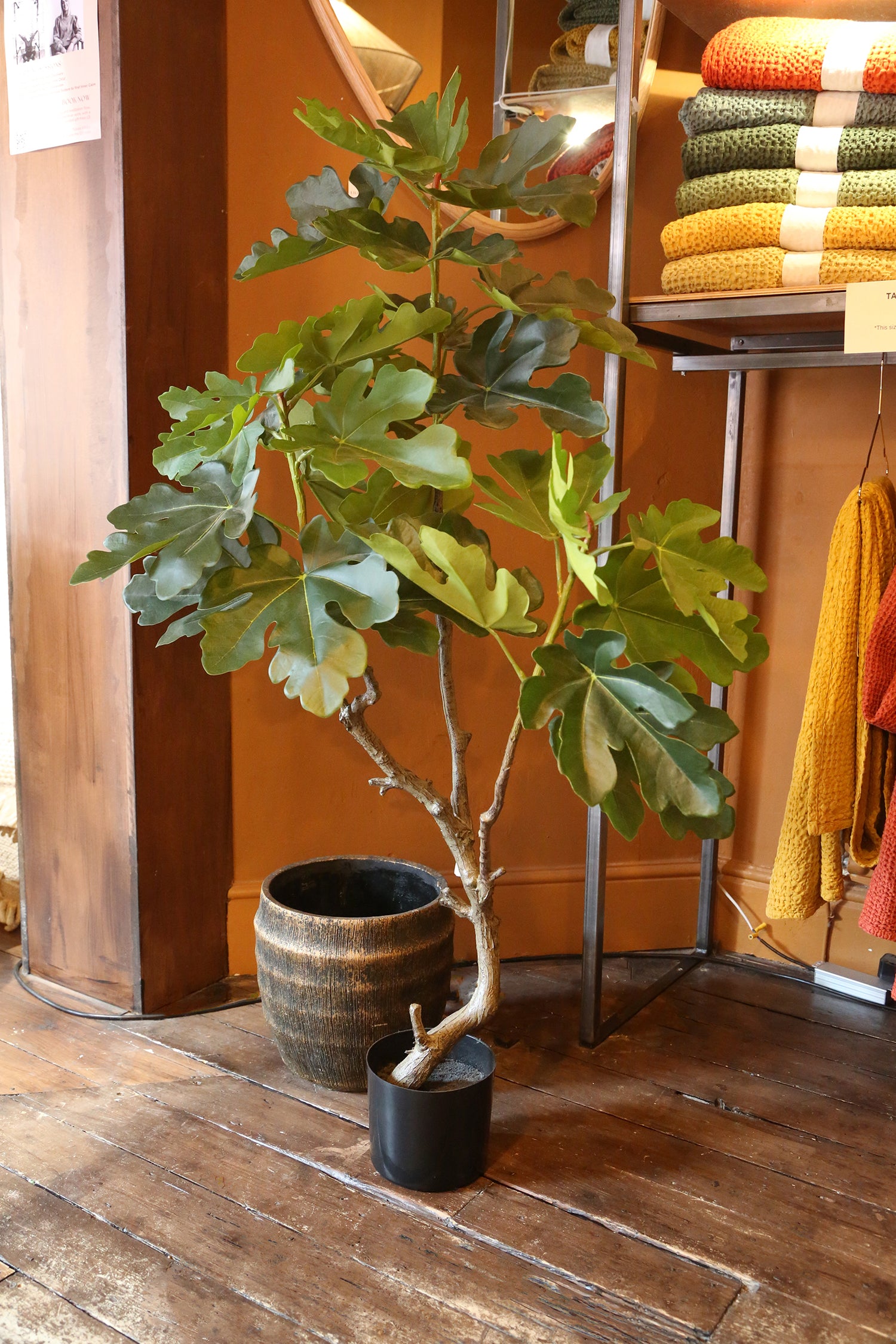 Large Faux Fig Tree In Pot