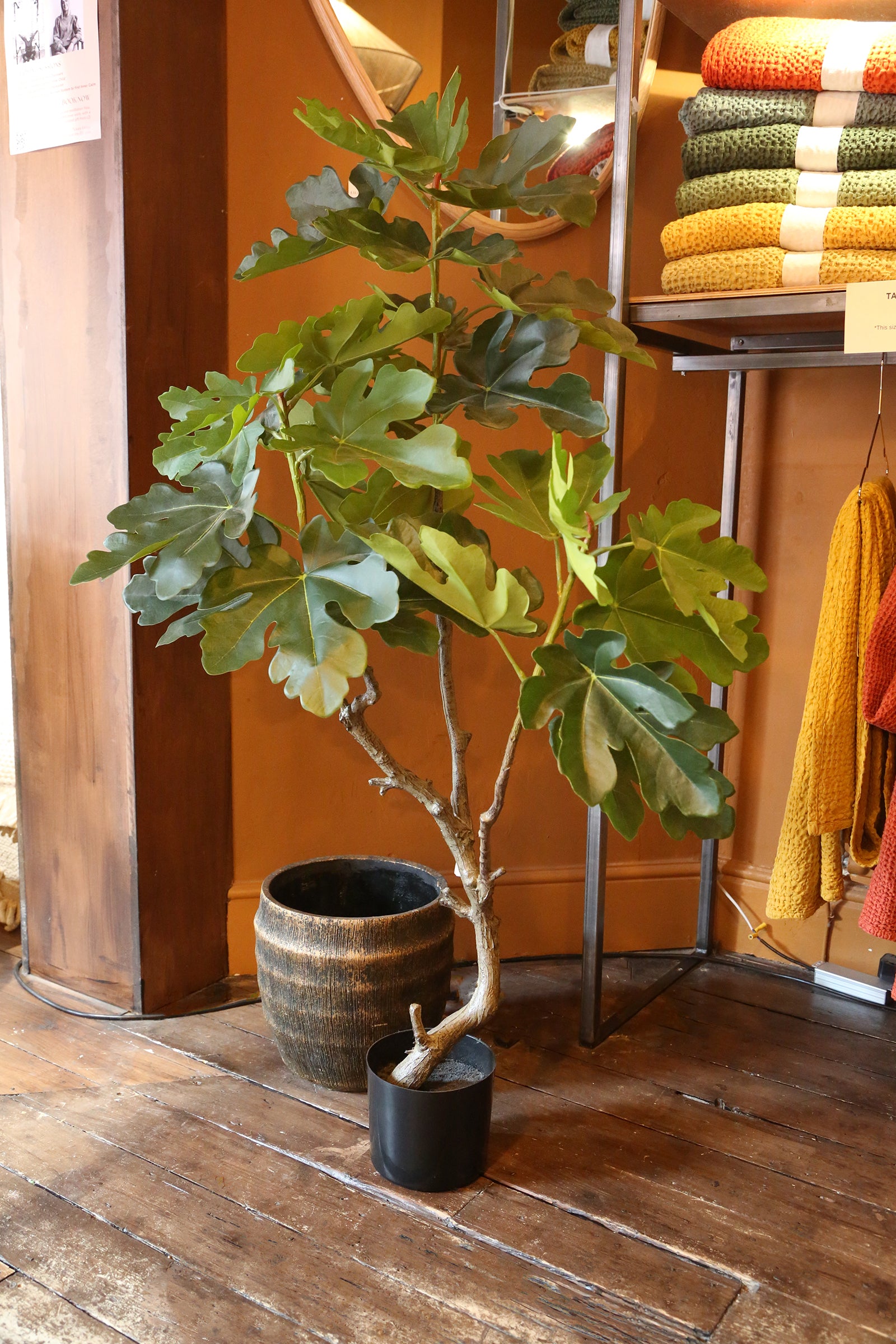 Large Faux Fig Tree In Pot