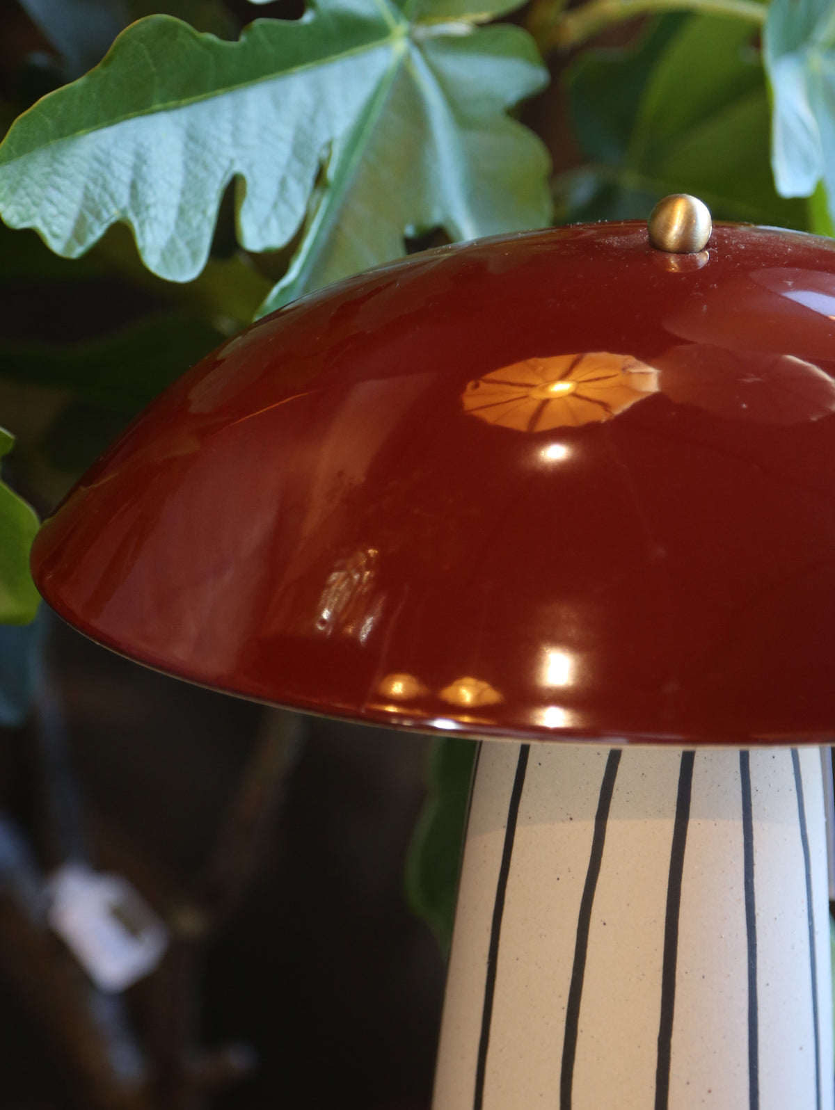 Arvid Stoneware Table Lamp - Striped