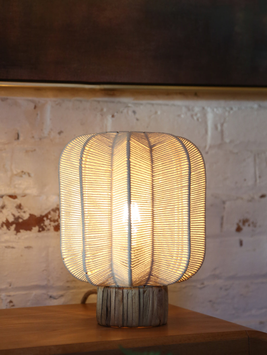 Cotton rope table lamp