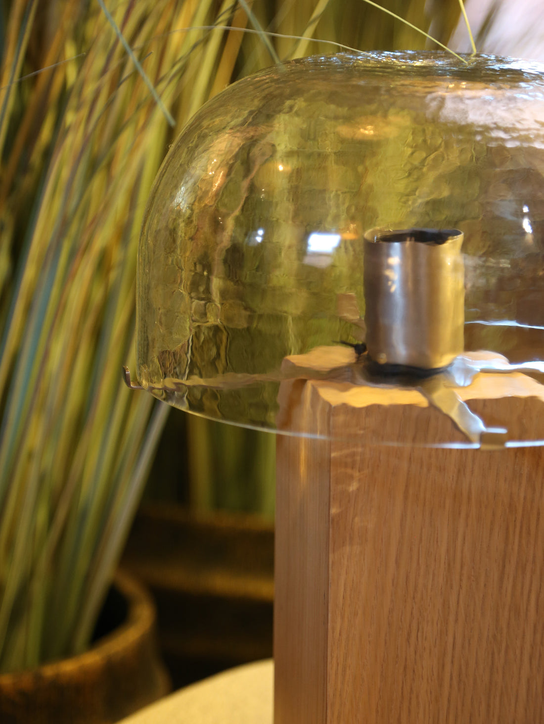 Mabe Textured Table Lamp - Clear
