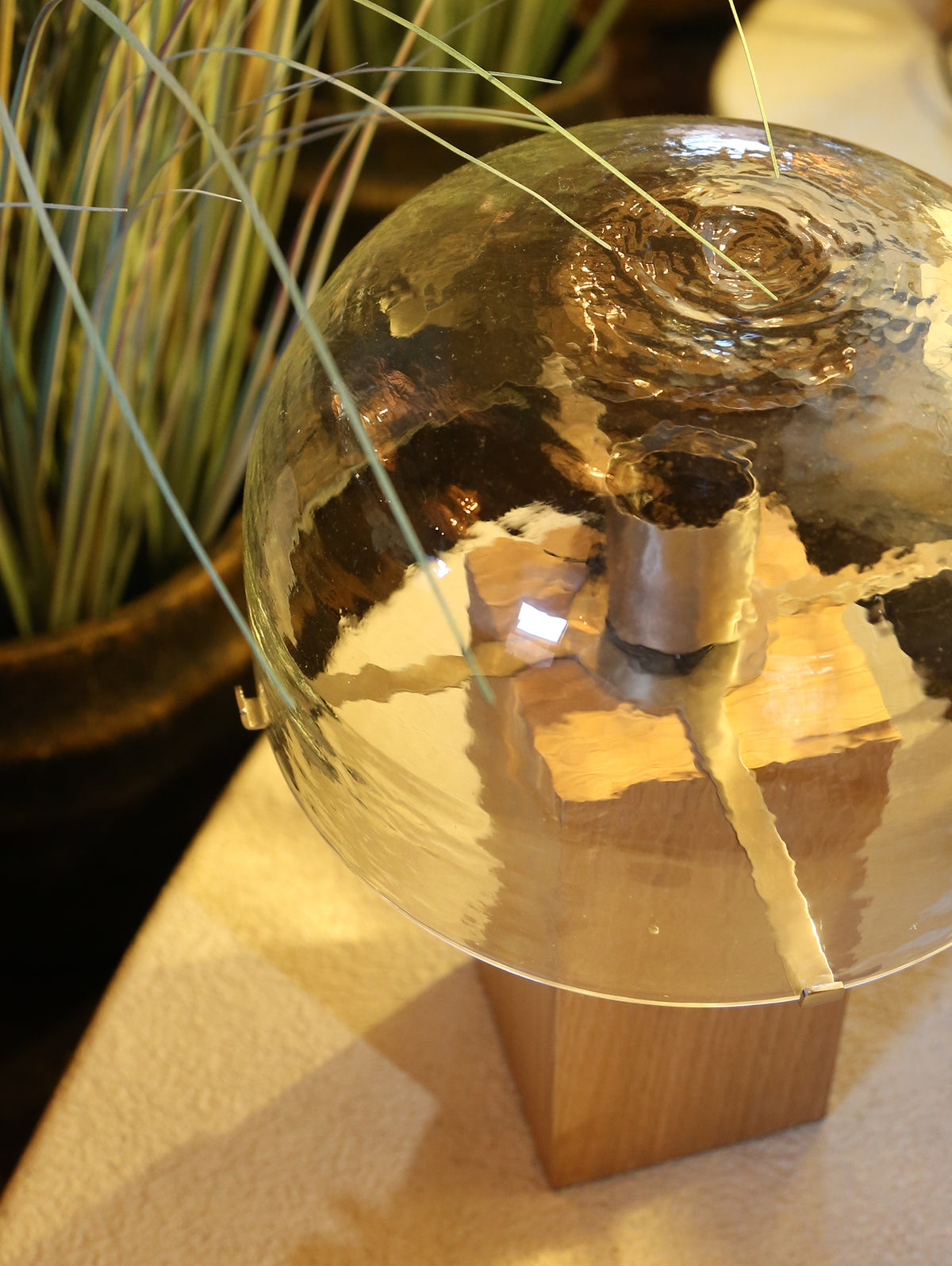 Mabe Textured Table Lamp - Clear
