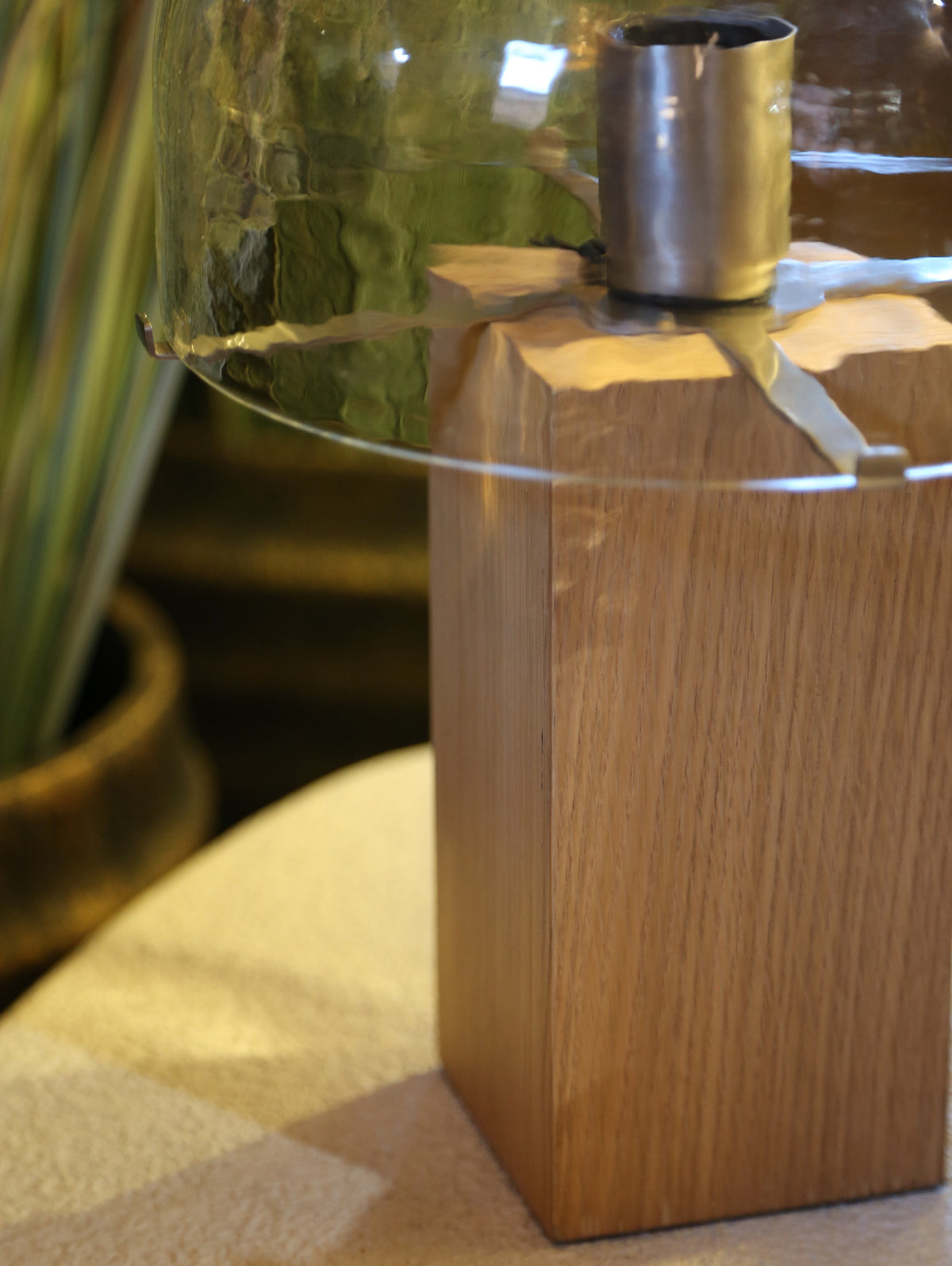 Mabe Textured Table Lamp - Clear