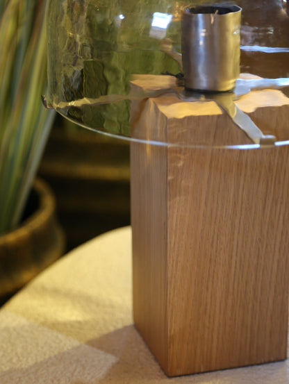 Mabe Textured Table Lamp - Clear