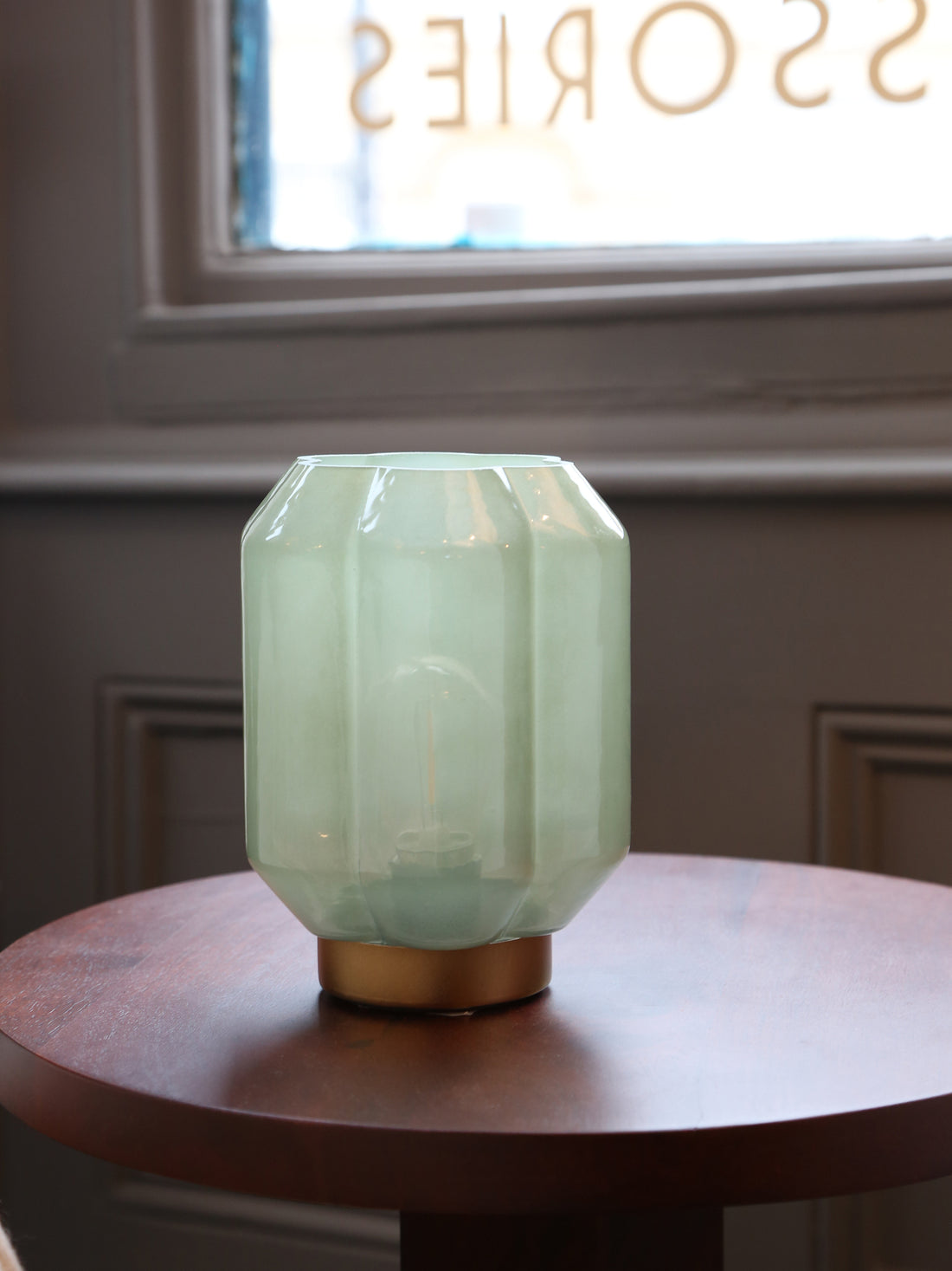 Palermo Green Glass LED Lamp