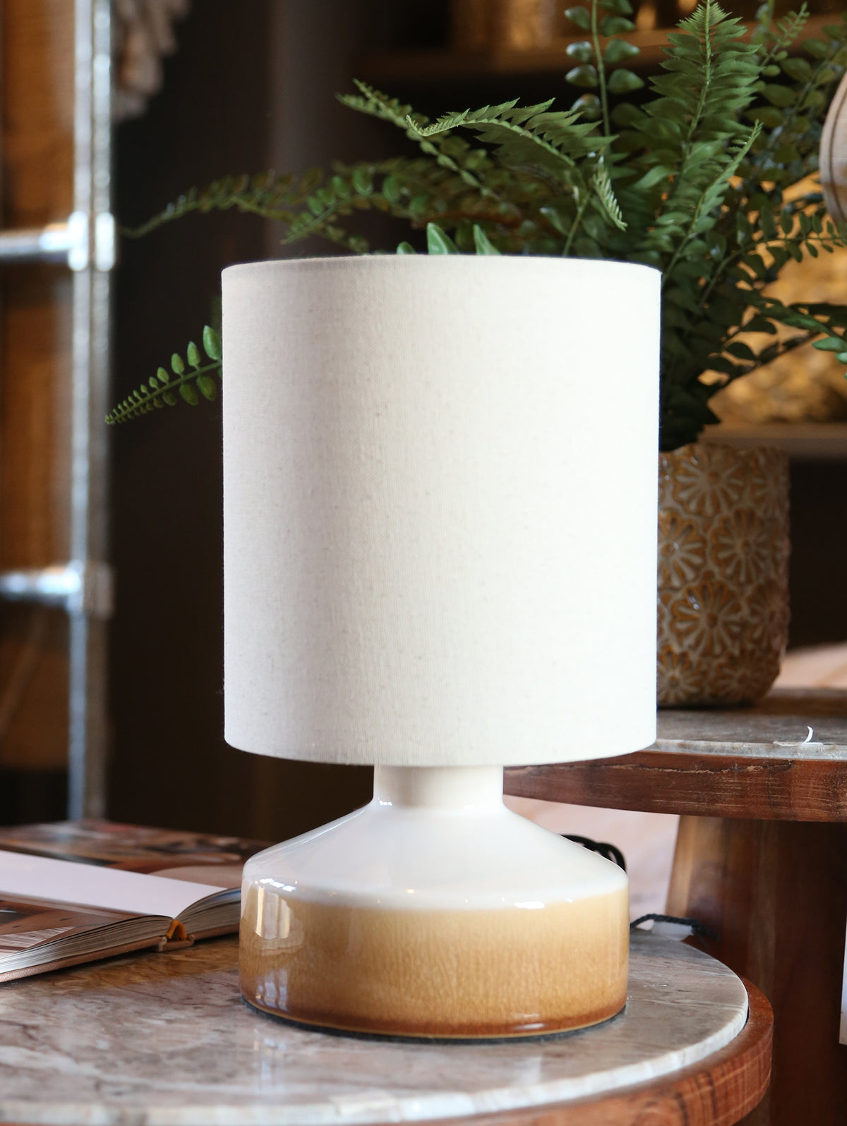 Nina Linen Table Lamp - Beige