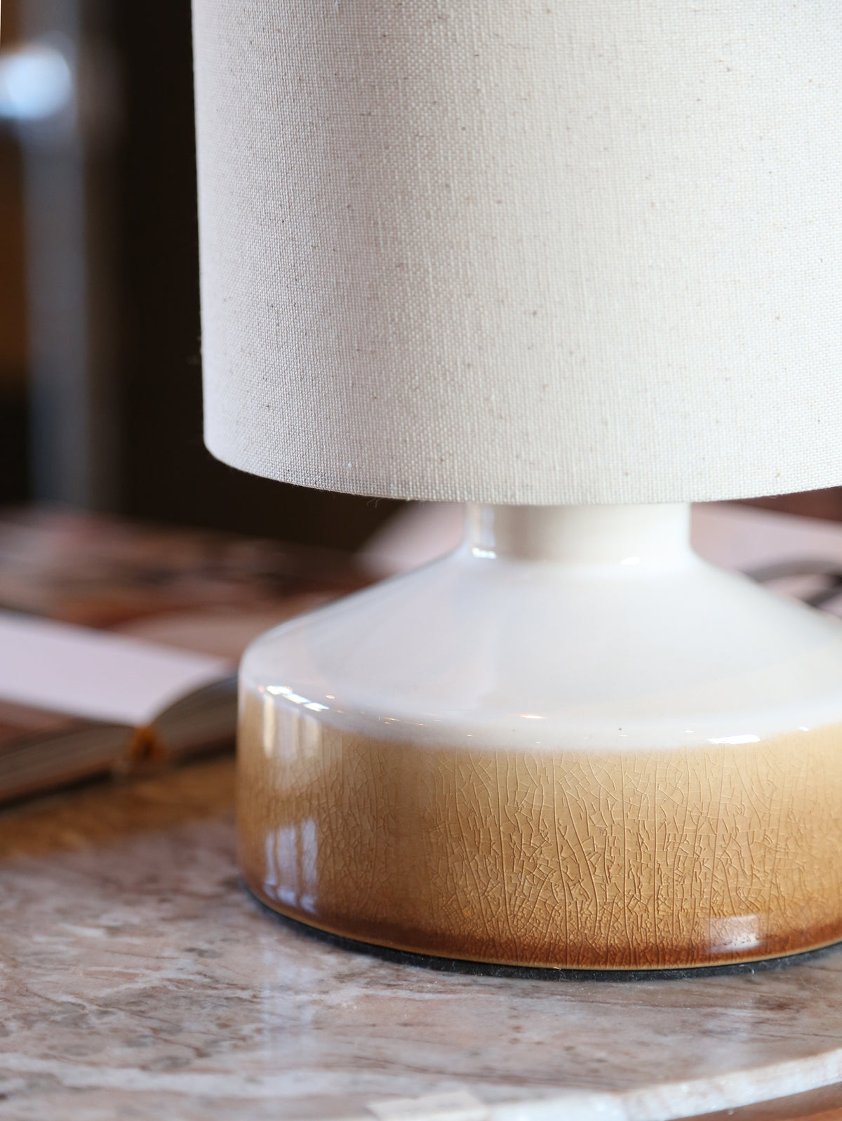 Nina Linen Table Lamp - Beige