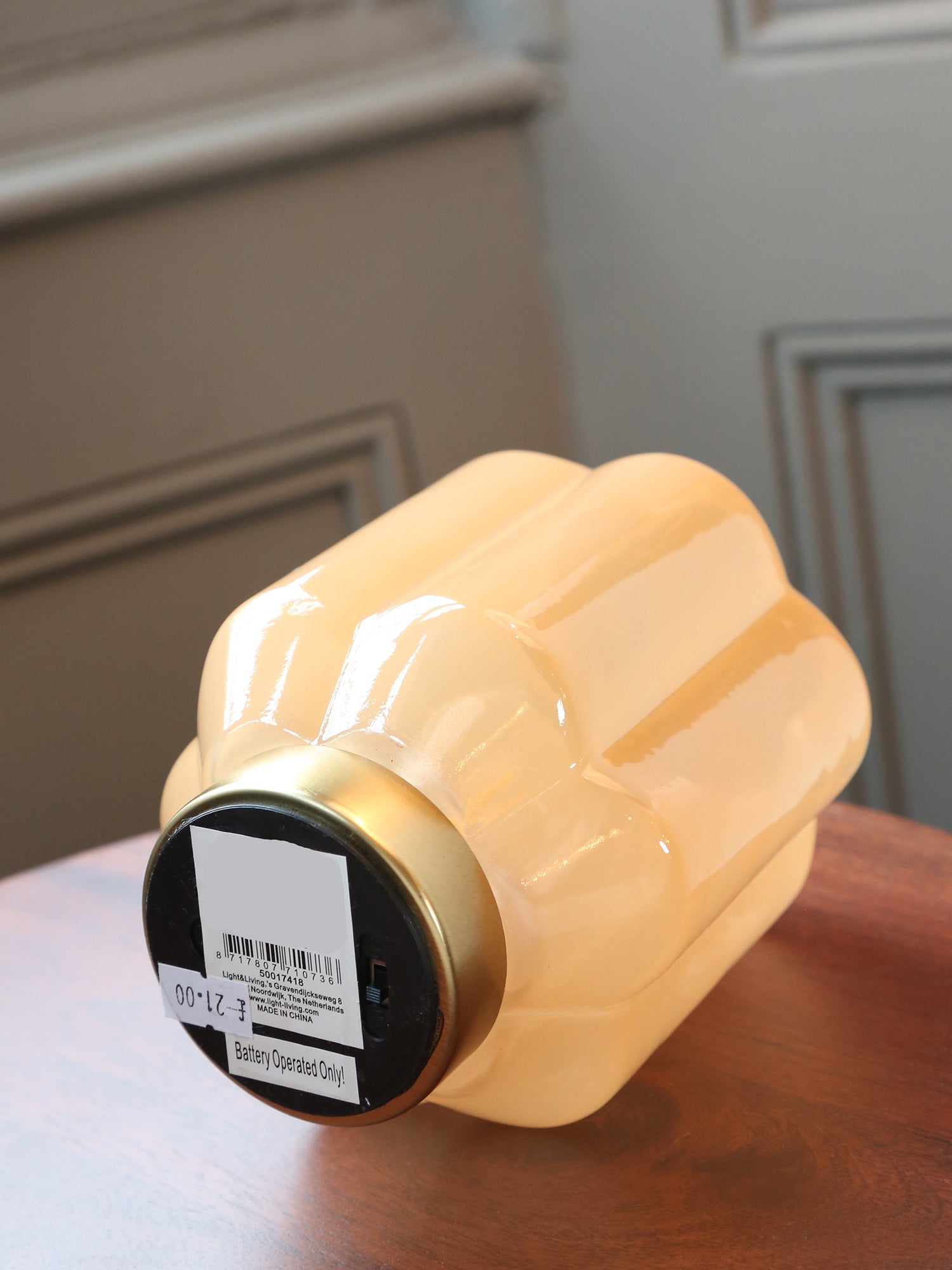 Yvias Table lamp - LED glass - Orange &amp; Gold