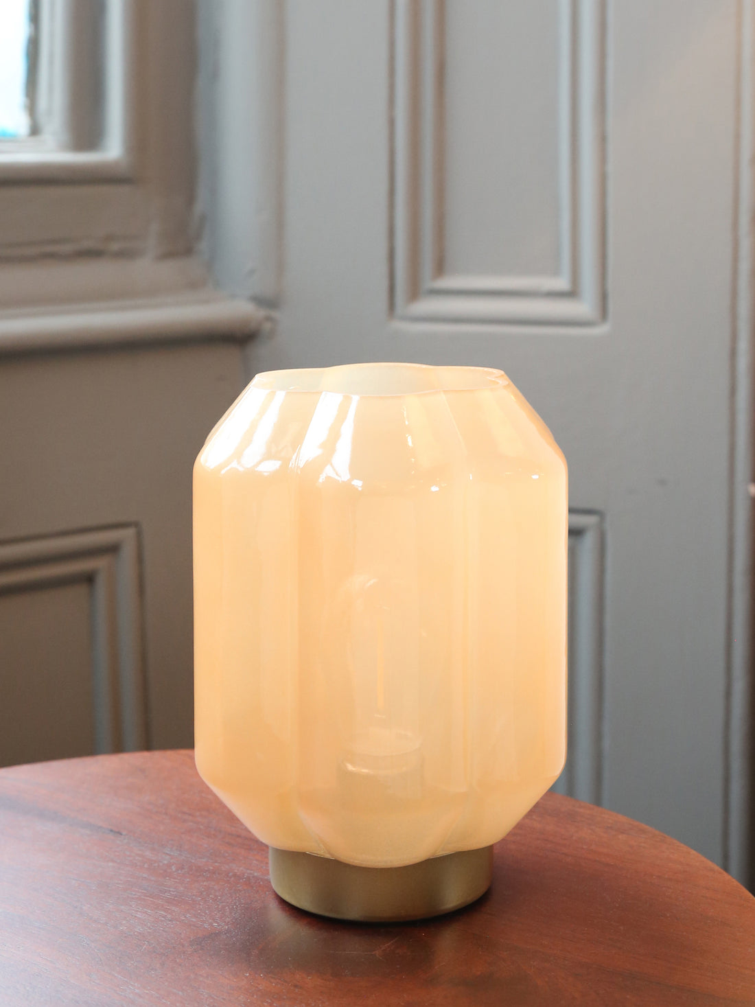 Yvias Table lamp - LED glass - Orange &amp; Gold