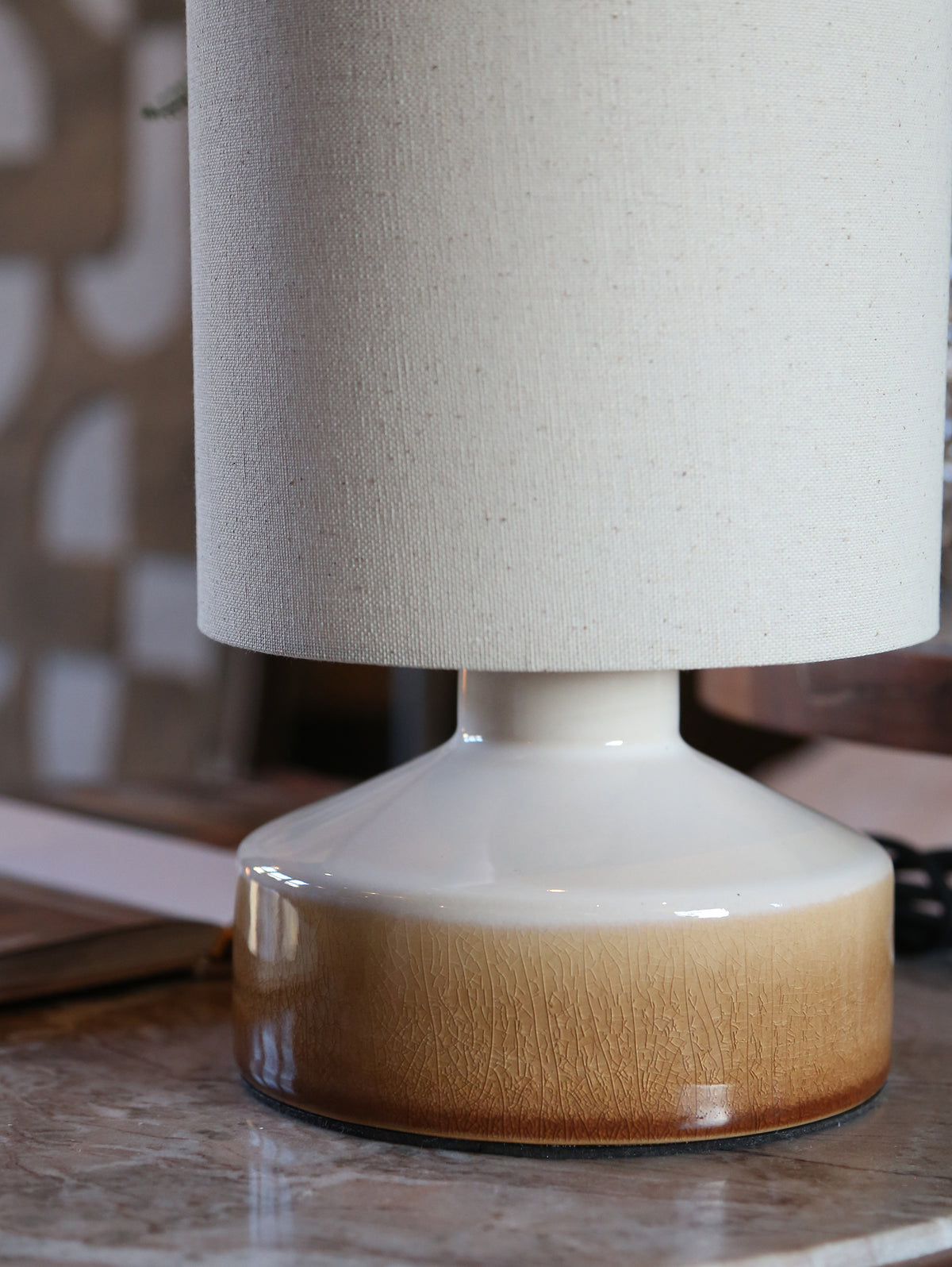 Nina Linen Table Lamp - Beige