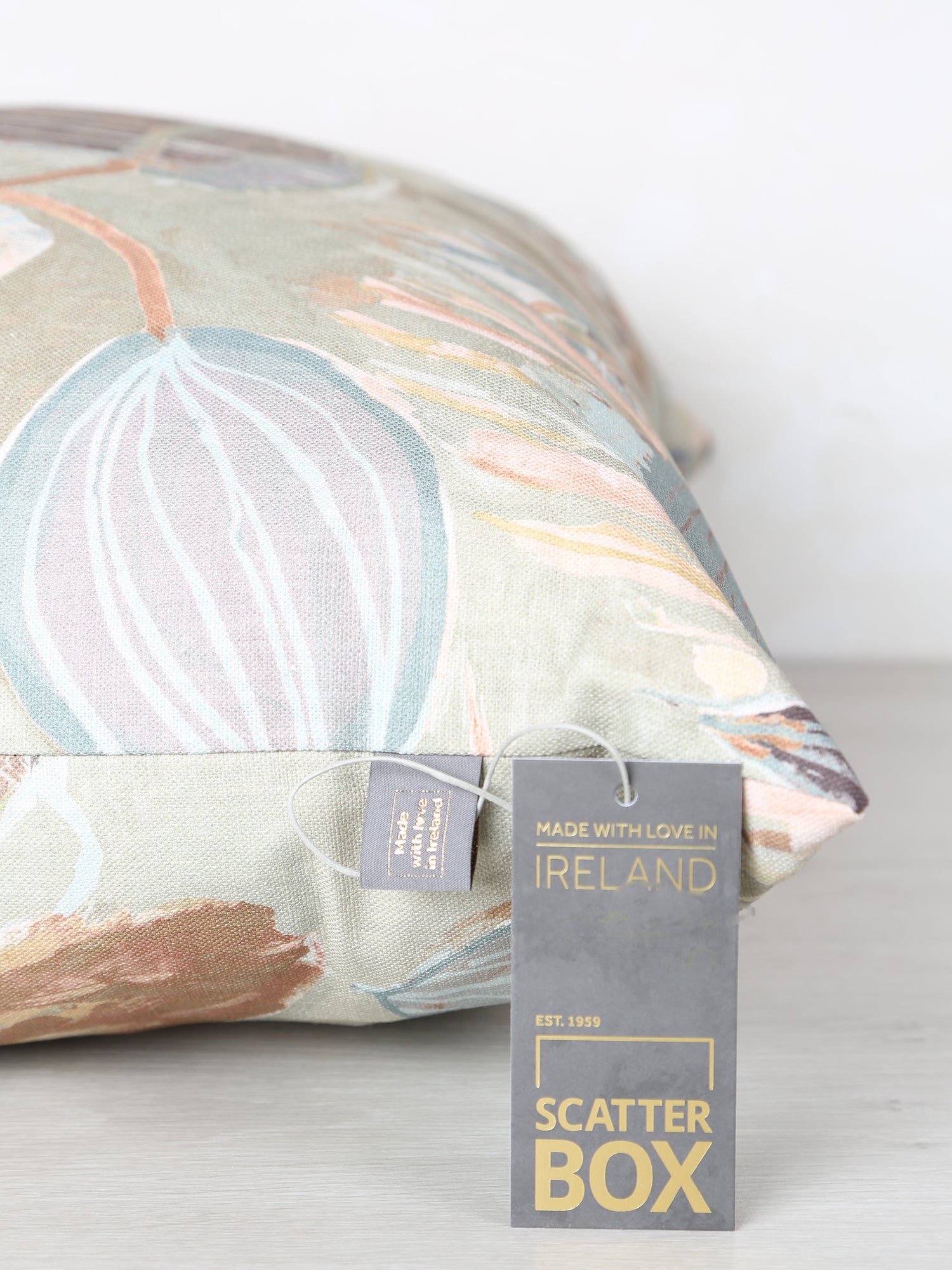 Inez Printed Cushion - Pistachio - 58 X 58cm