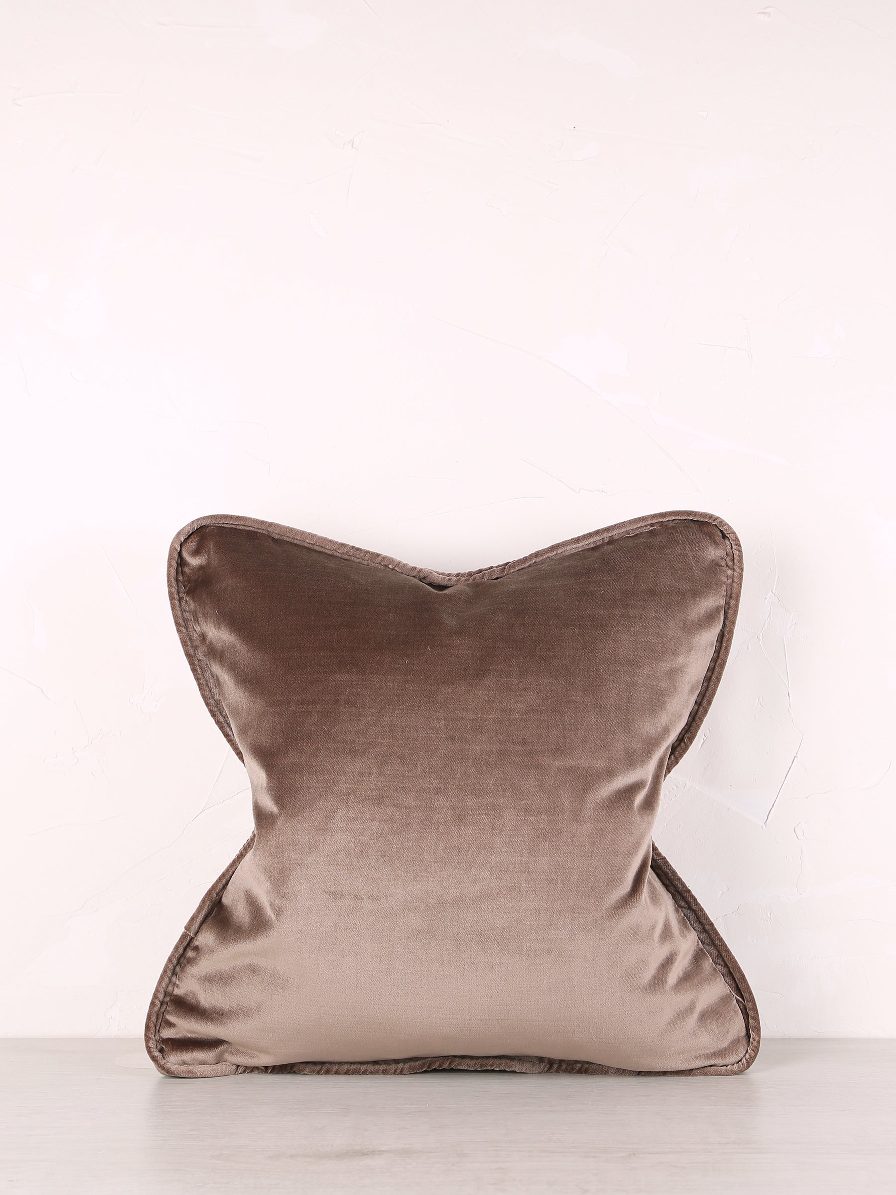 Darcy Velvet Cushion - Cappuccino - 43 X 43cm
