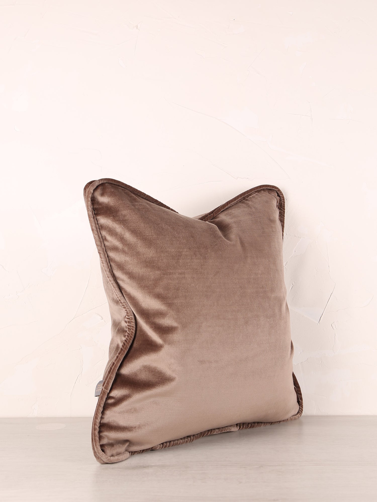 Darcy Velvet Cushion - Cappuccino - 43 X 43cm