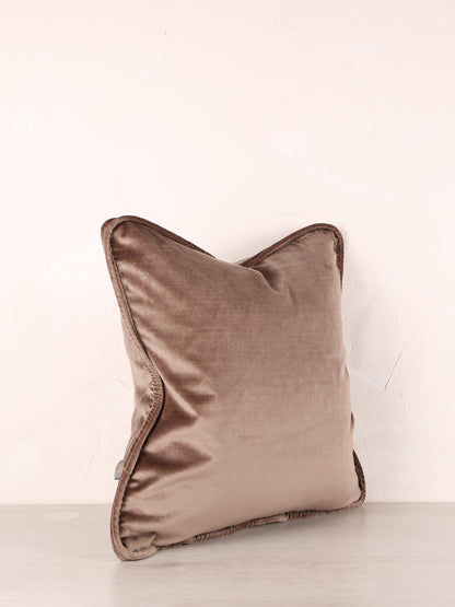 Darcy Velvet Cushion - Cappuccino - 43 X 43cm