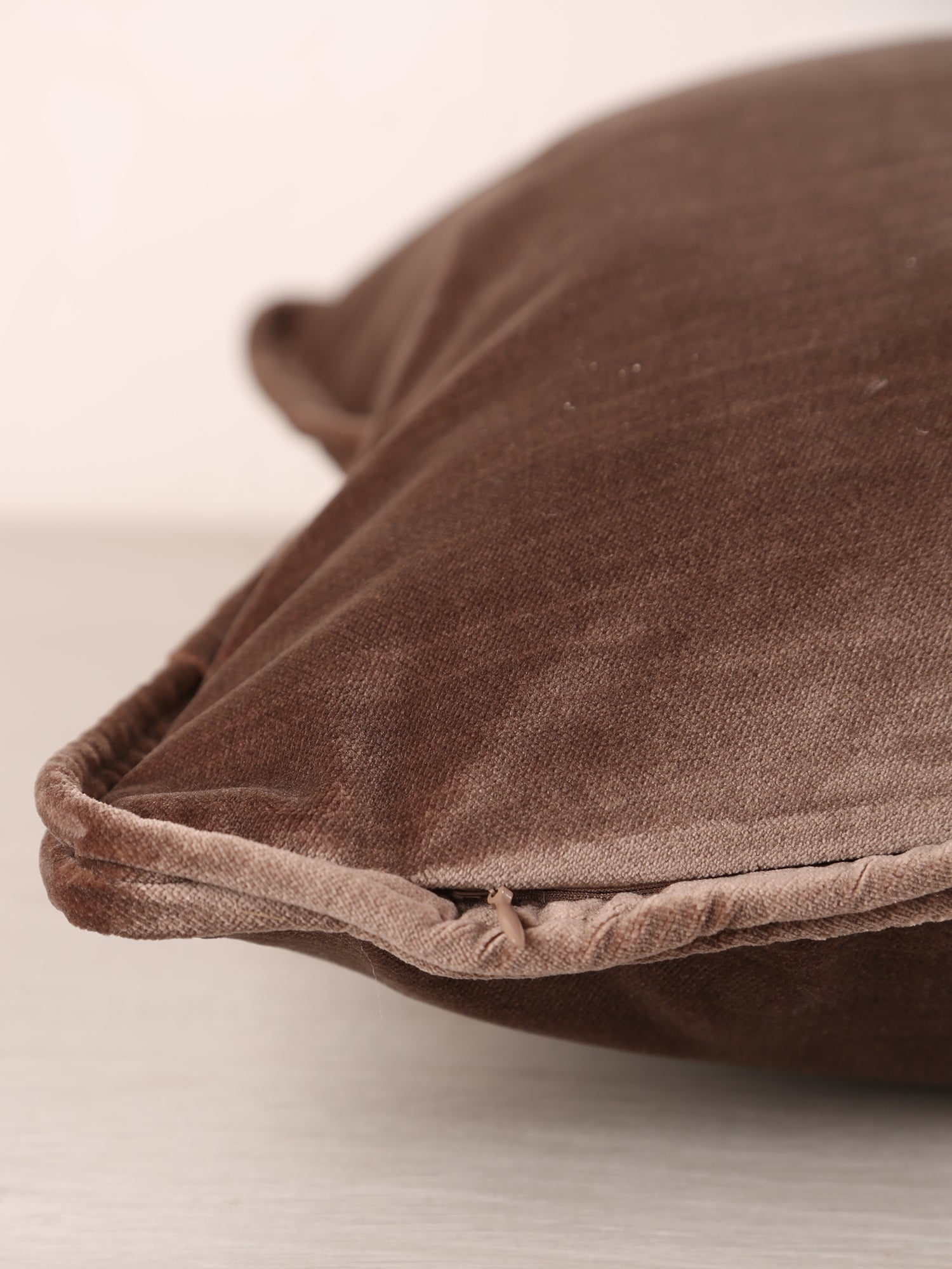 Darcy Velvet Cushion - Cappuccino - 43 X 43cm