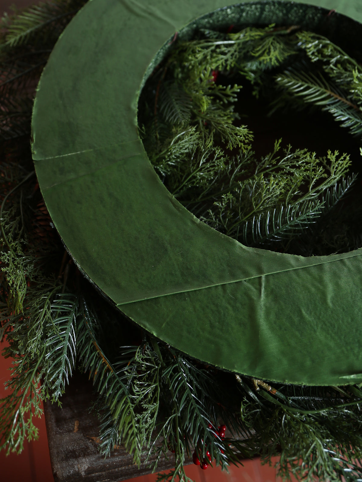 Pine &amp; Berries Clustered Wreath