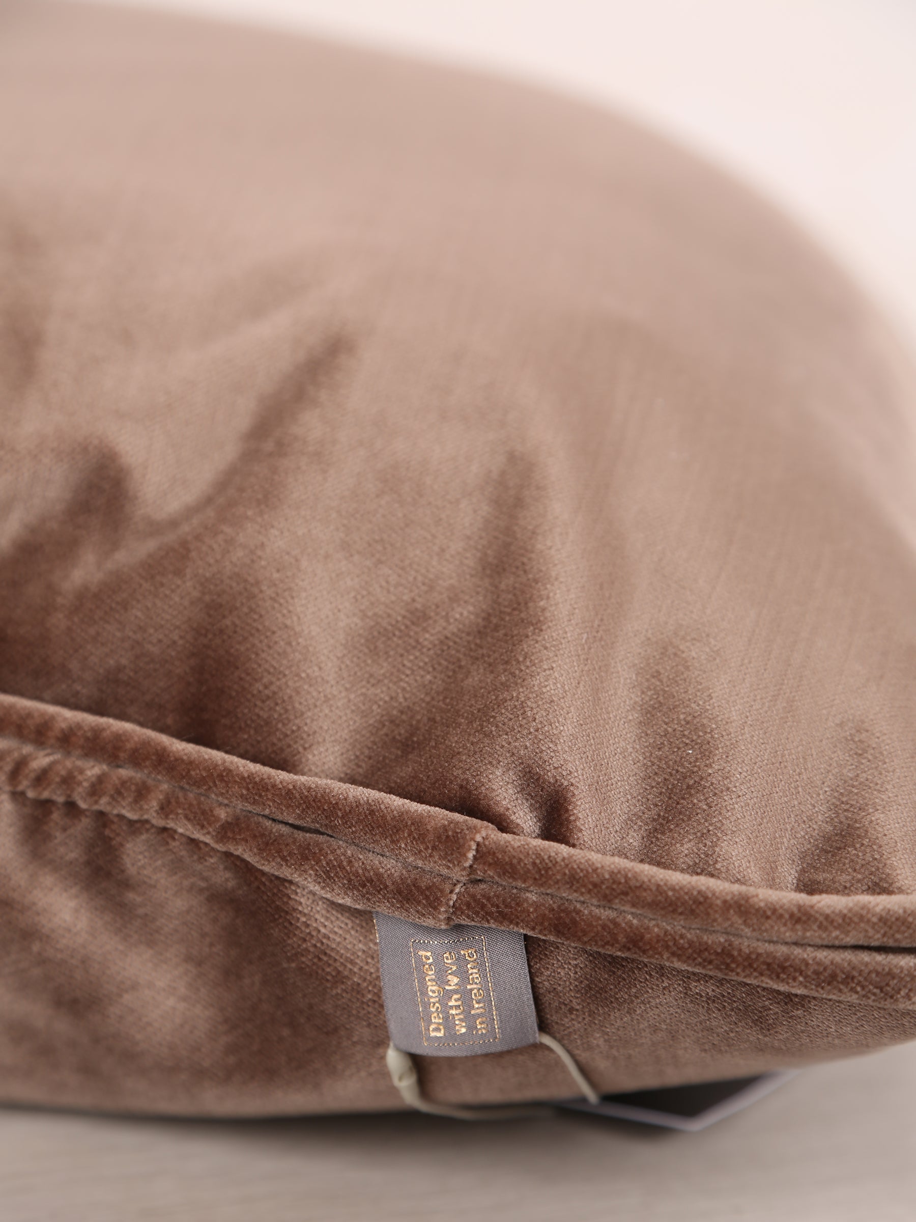 Darcy Velvet Cushion - Cappuccino - 43 X 43cm