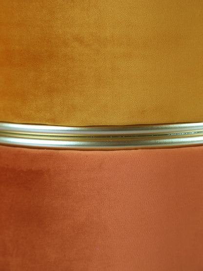 Sun Mustard Plush Velvet Bubbly Stool