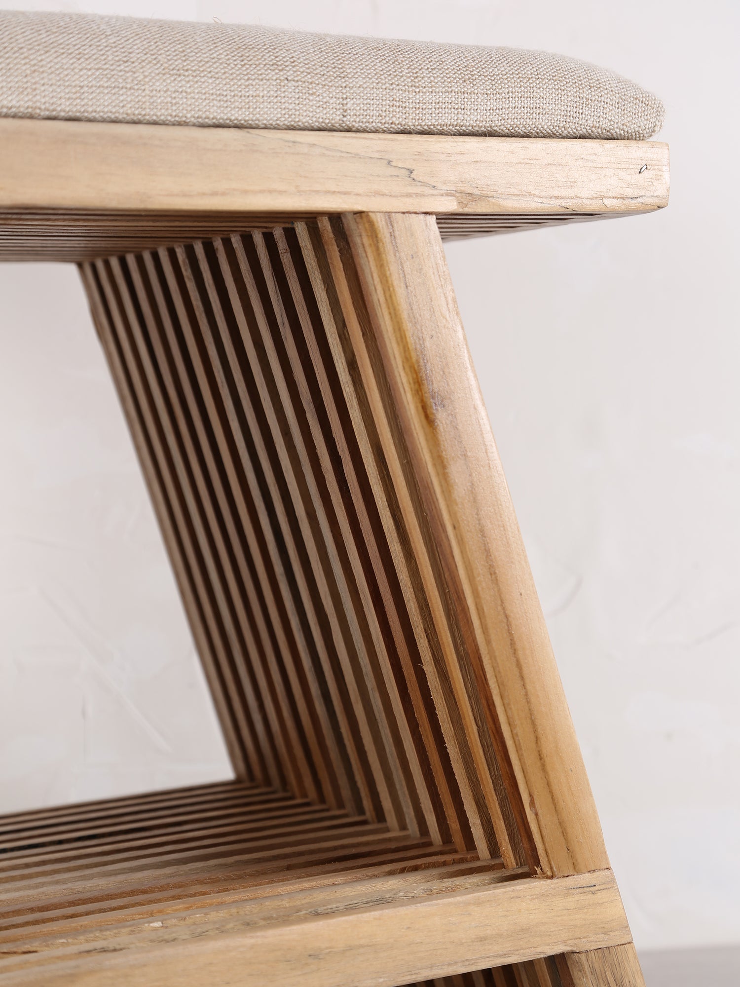 Djia Interlocking Teakwood Stool
