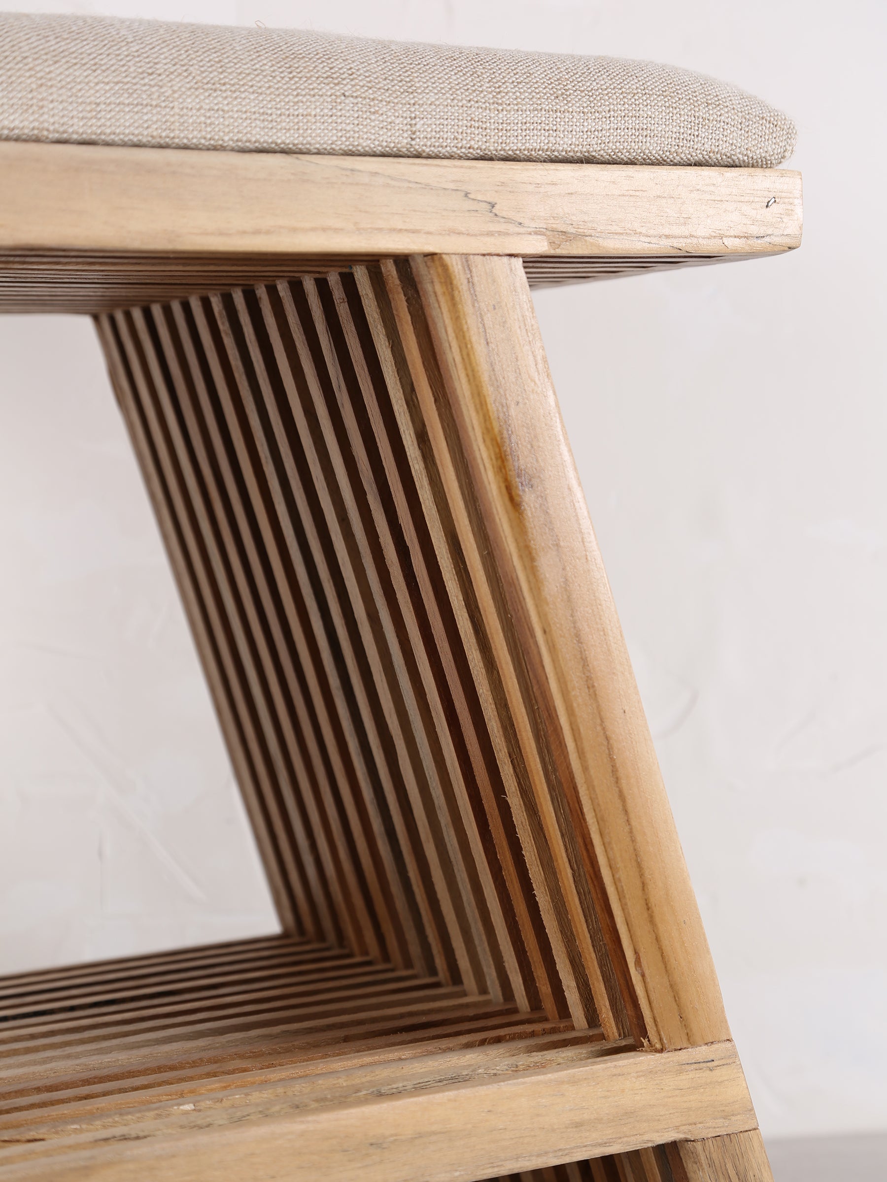Djia Interlocking Teakwood Stool