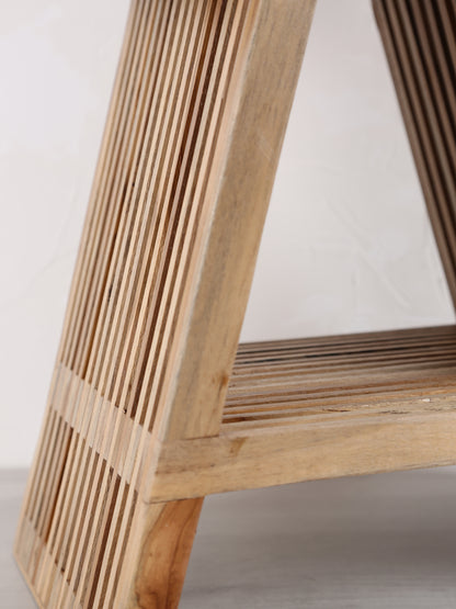 Djia Interlocking Teakwood Stool