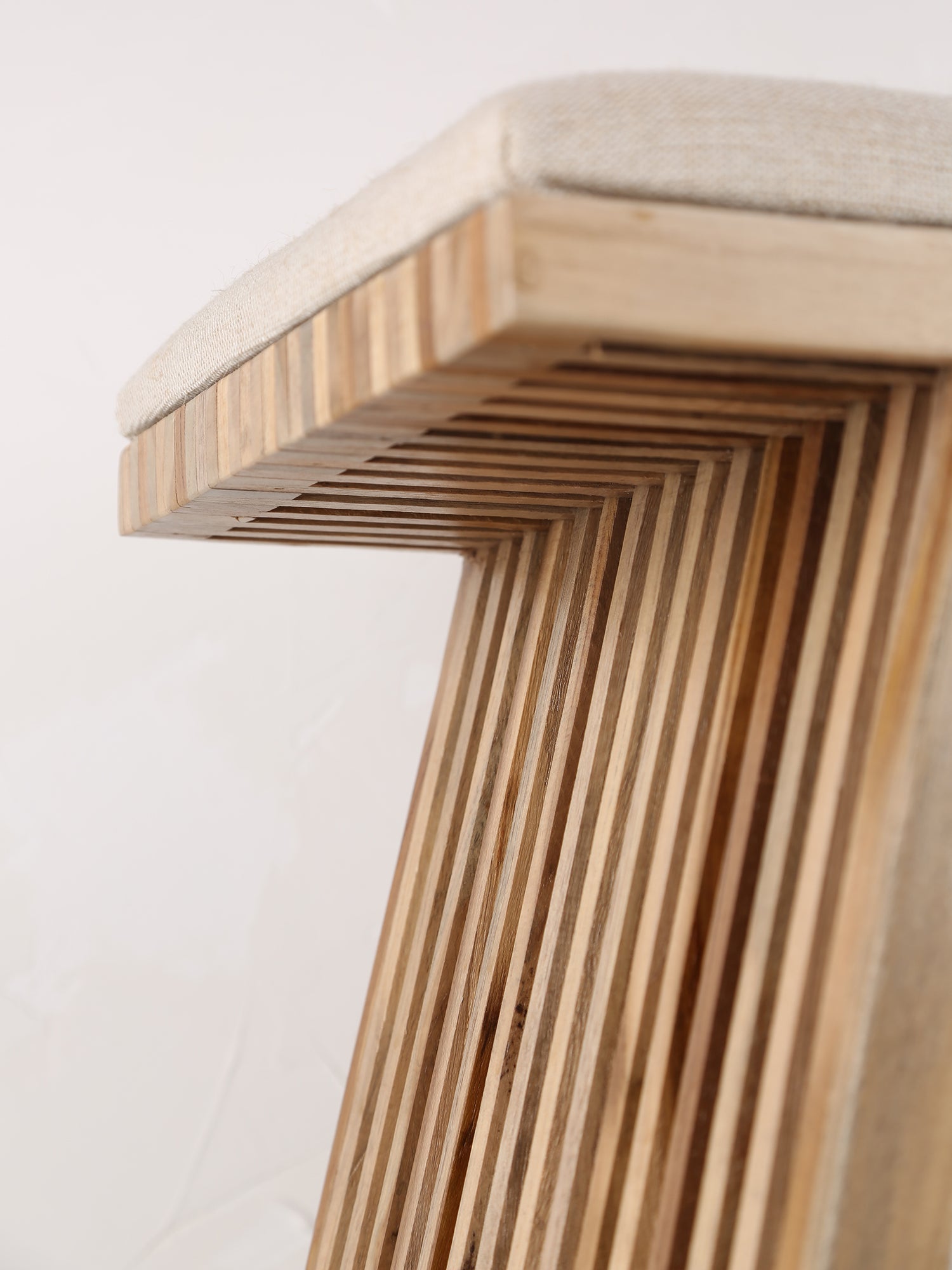 Djia Interlocking Teakwood Stool