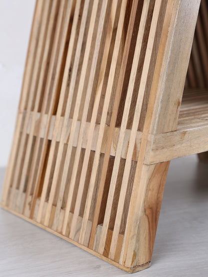 Djia Interlocking Teakwood Stool