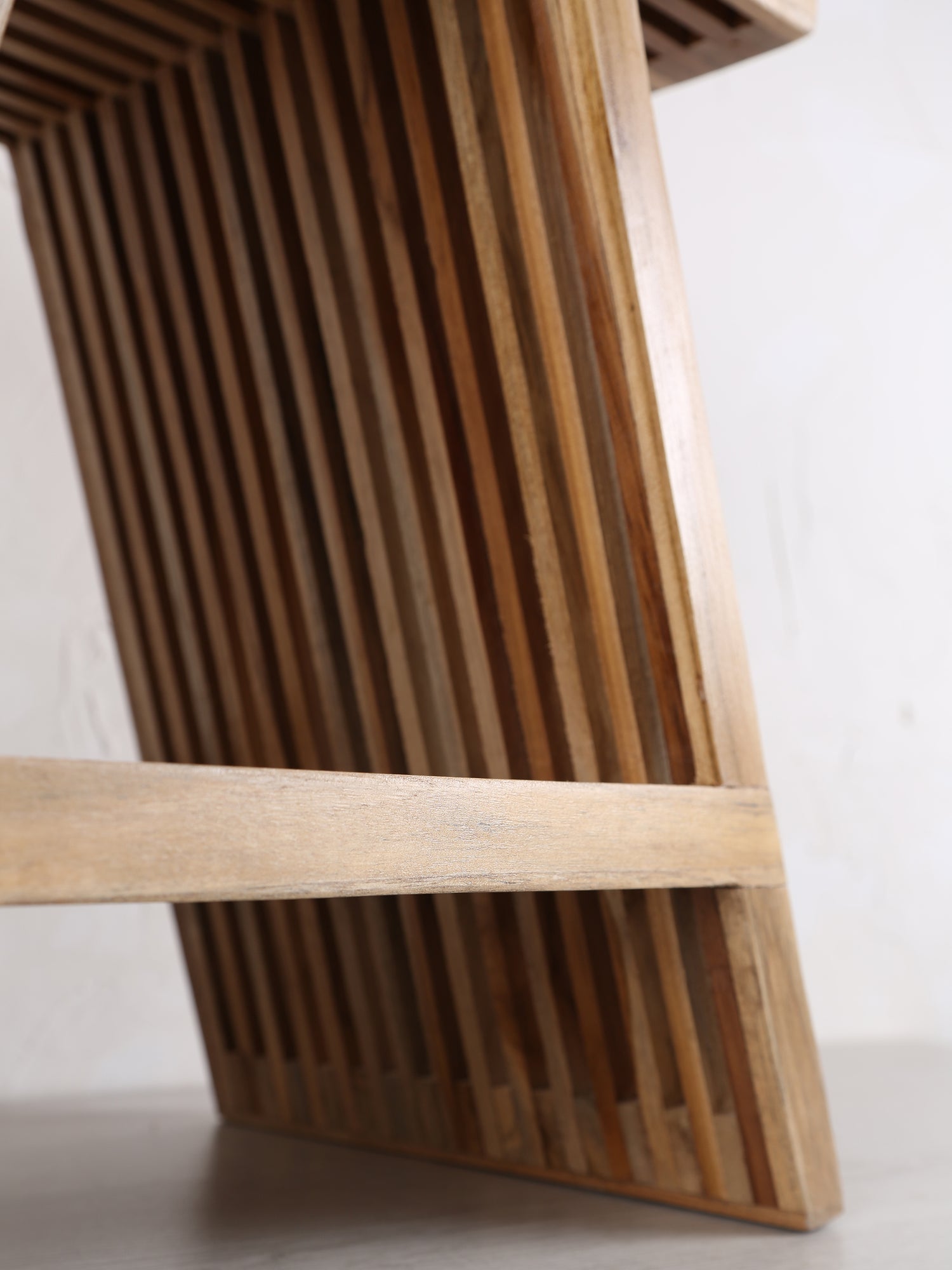 Djia Interlocking Teakwood Stool