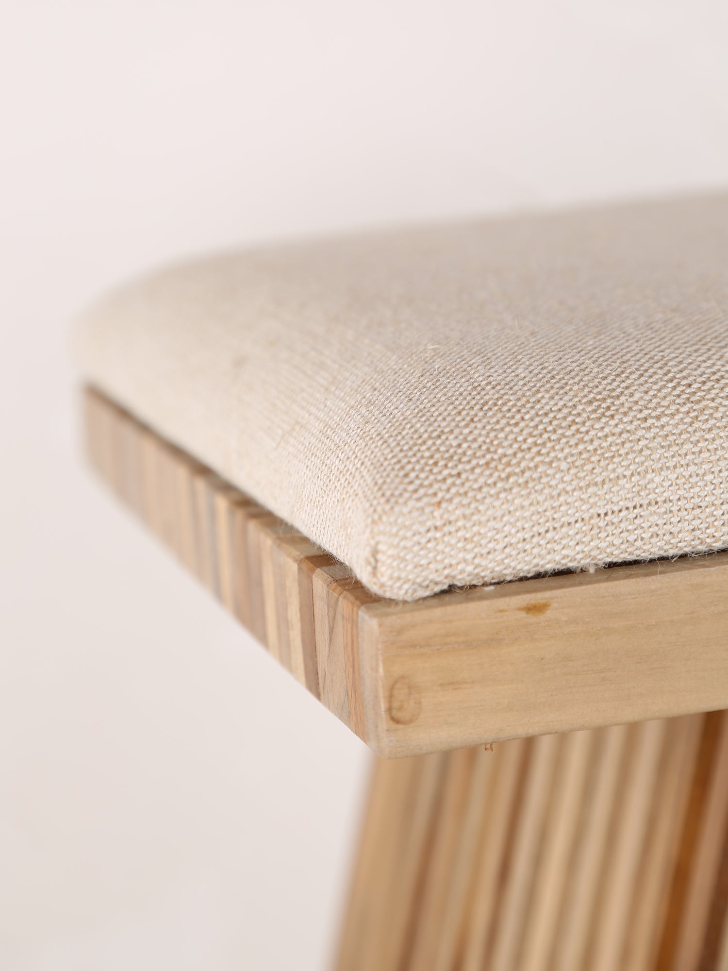 Djia Interlocking Teakwood Stool