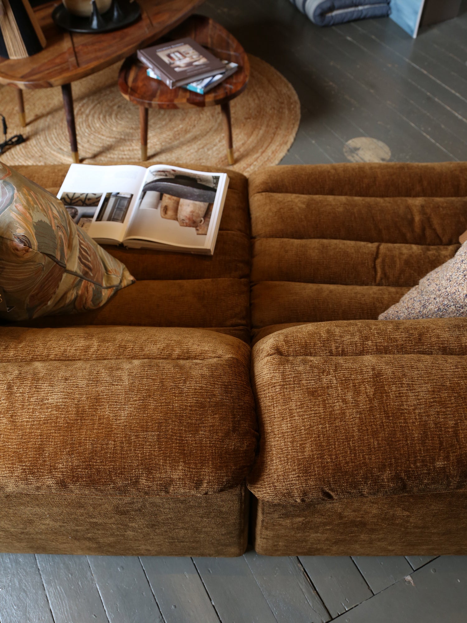 The Addison Velvet Sofa - Caramel Mocha (June Delivery)