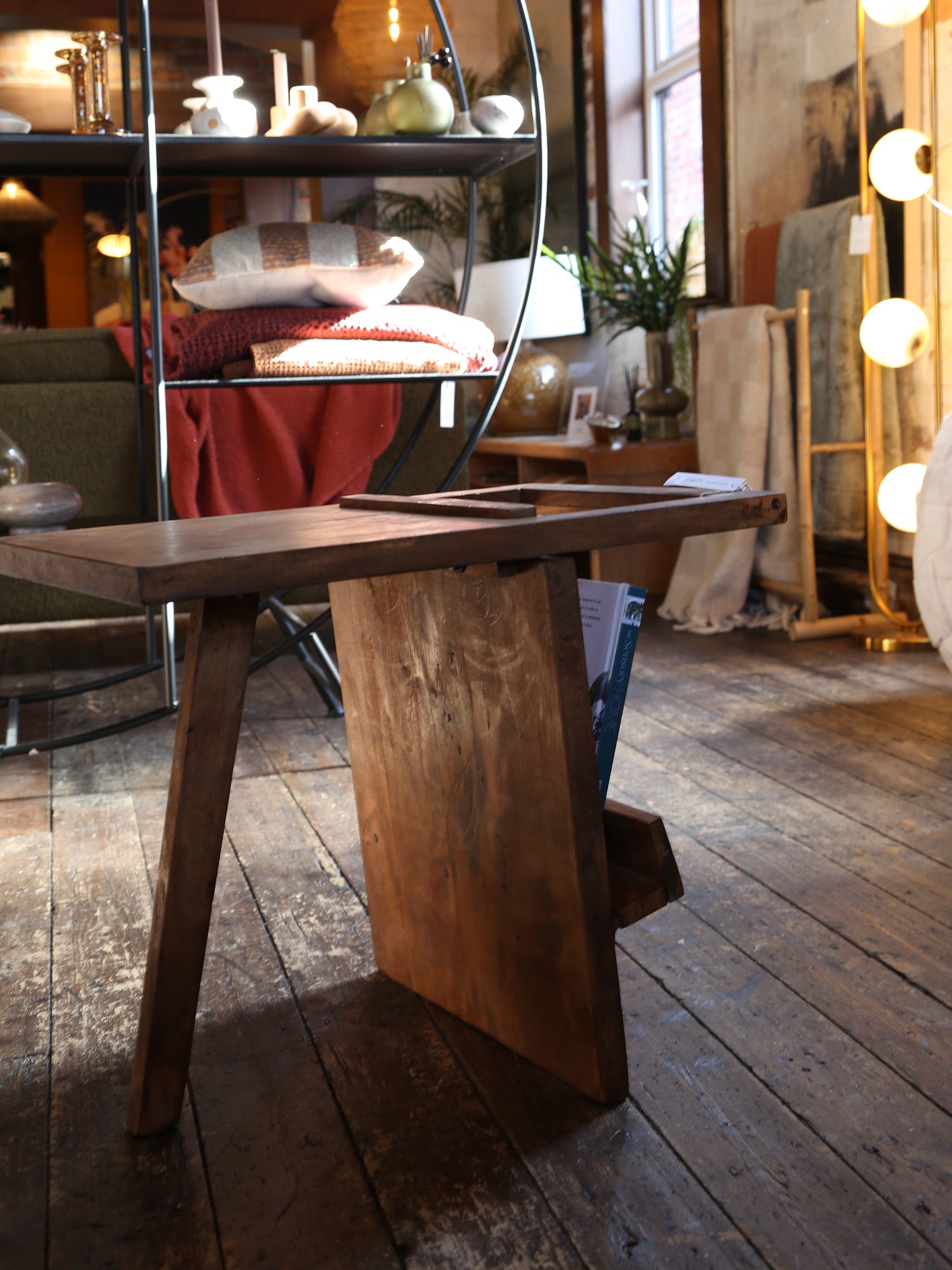 Villum Rustic Side Table - Reclaimed Wood