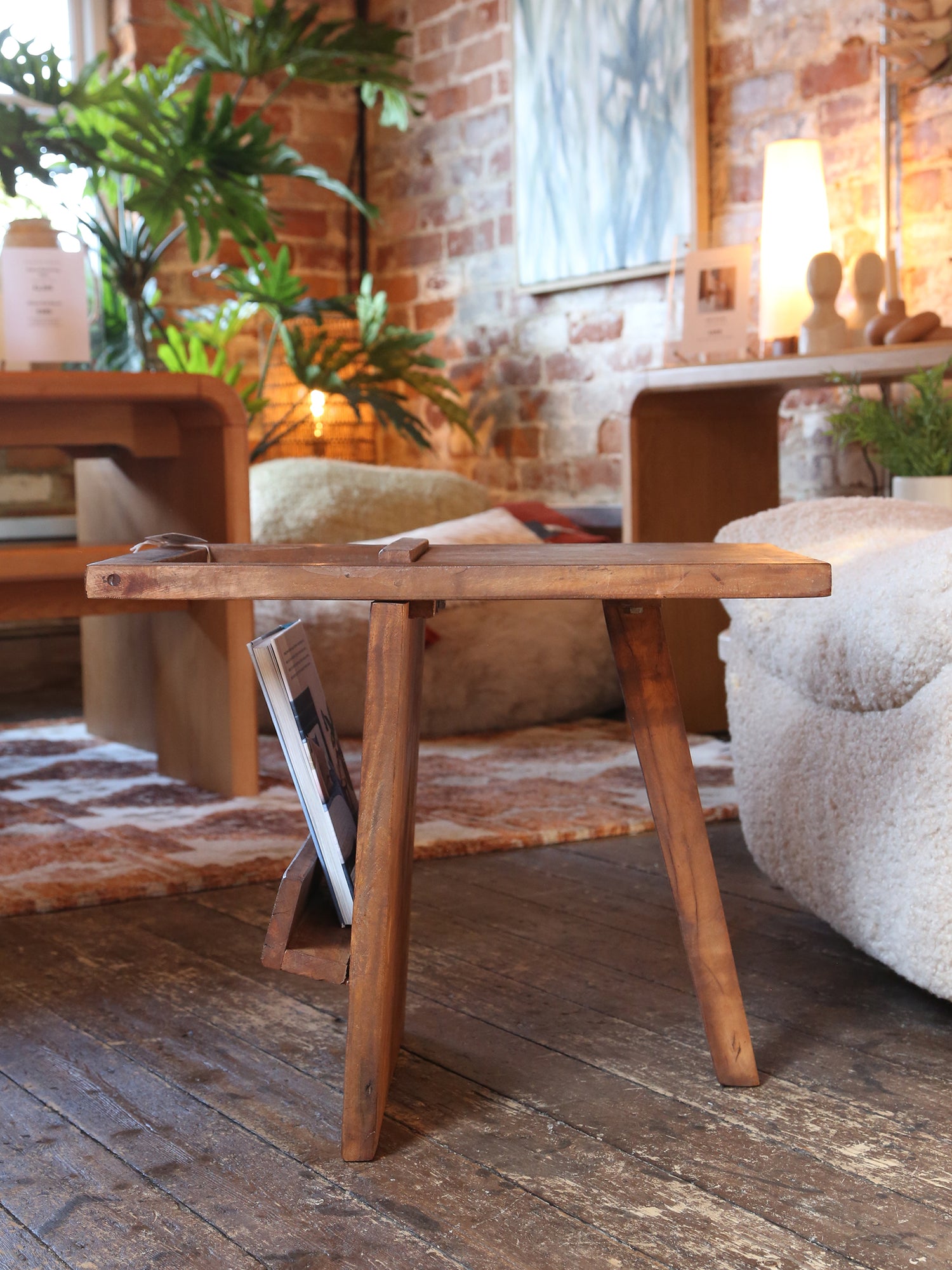 Villum Rustic Side Table - Reclaimed Wood