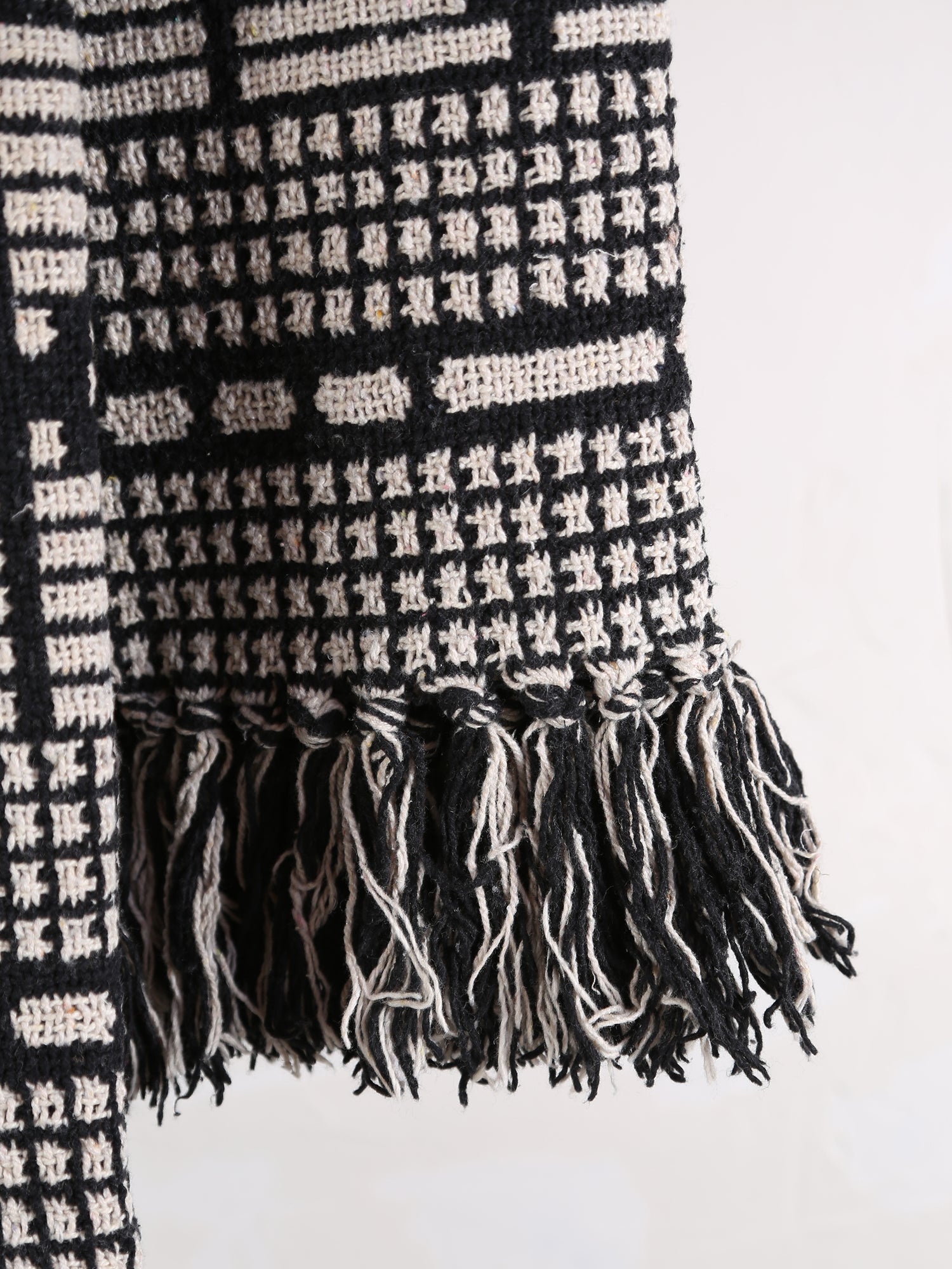 Gutte - Printed Recycled Cotton Throw - Black