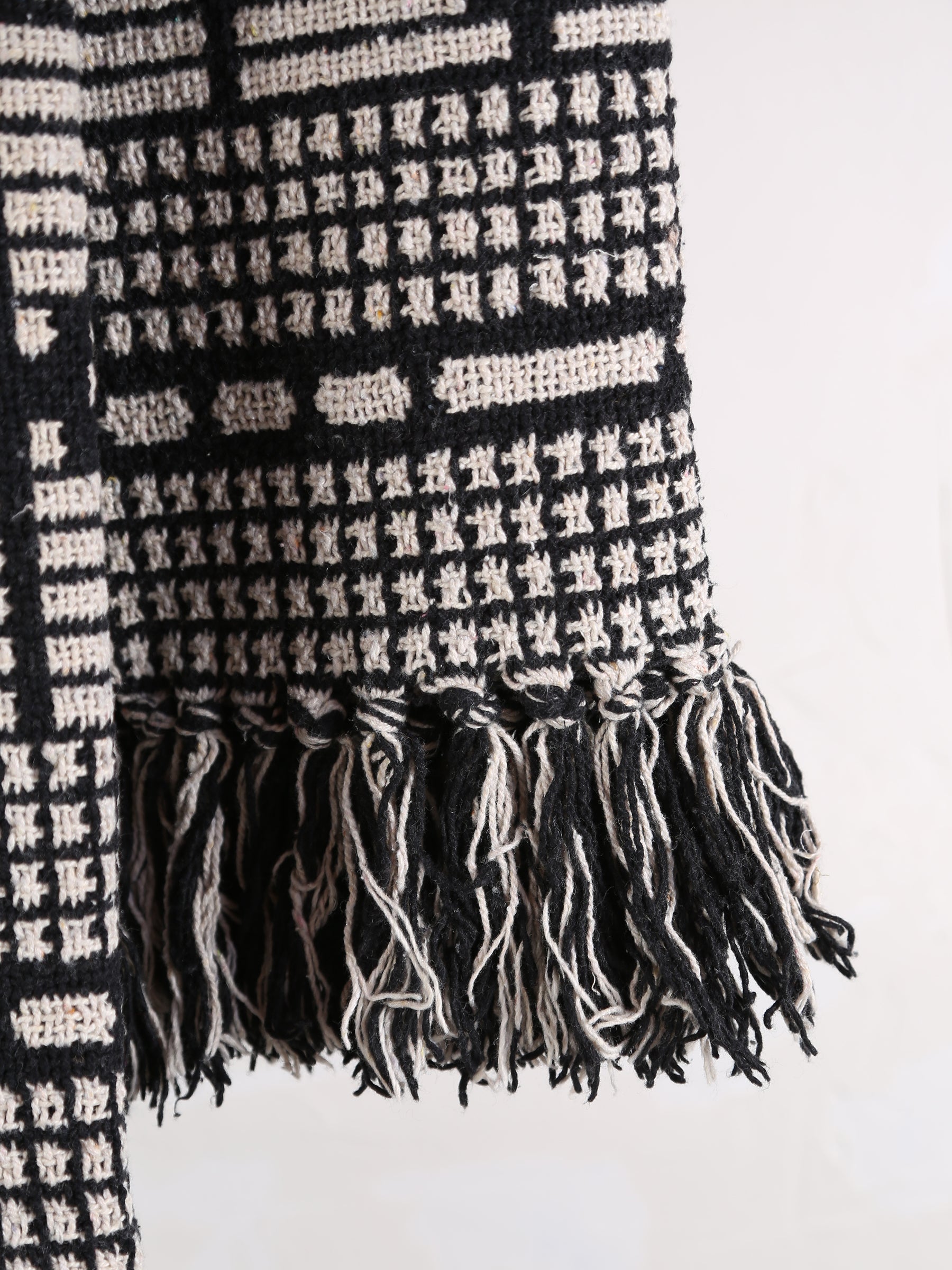 Gutte - Printed Recycled Cotton Throw - Black