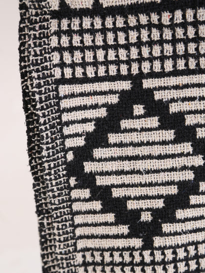 Gutte - Printed Recycled Cotton Throw - Black