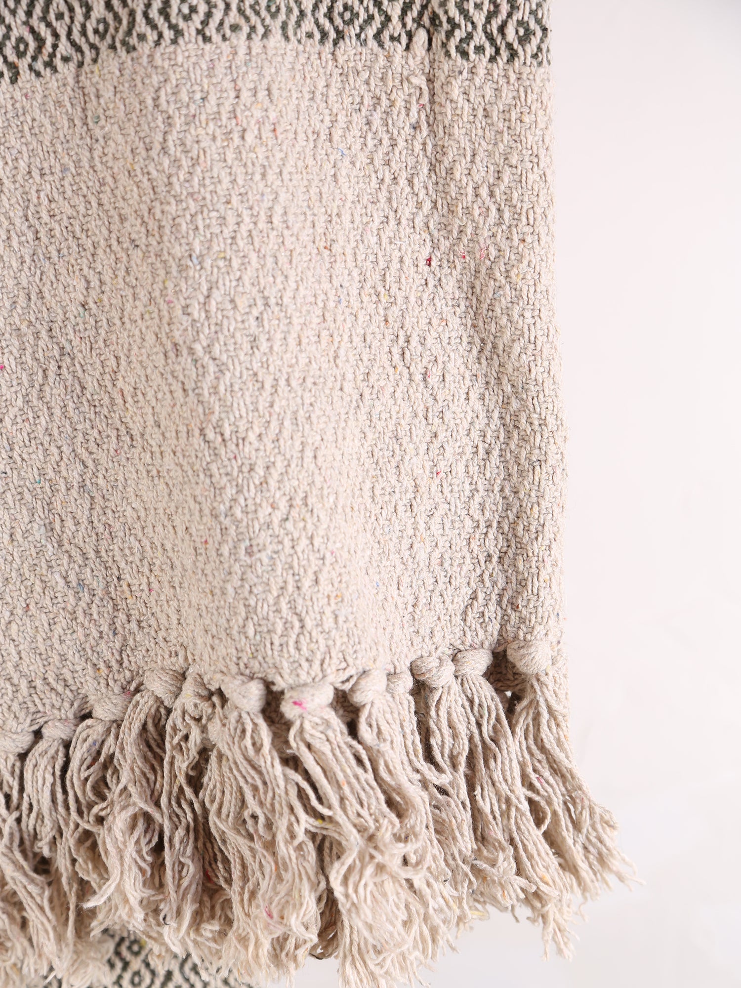Fidan - Recycled Cotton Throw - Printed Green
