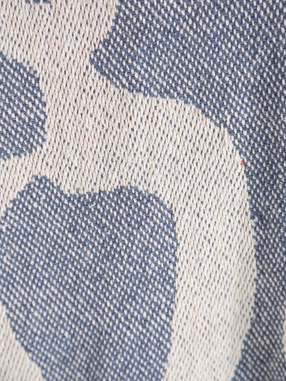 Tille - Printed Recycled Cotton Throw - Blue