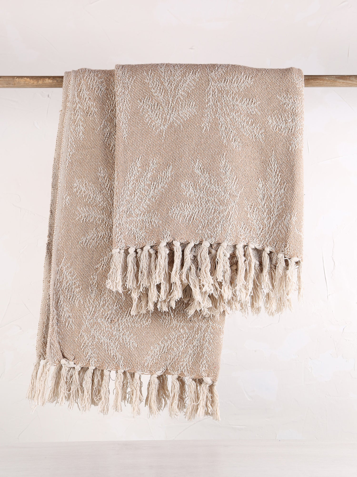 Gabriela - Recycled Cotton Throw - Taupe, Brown AUGUST