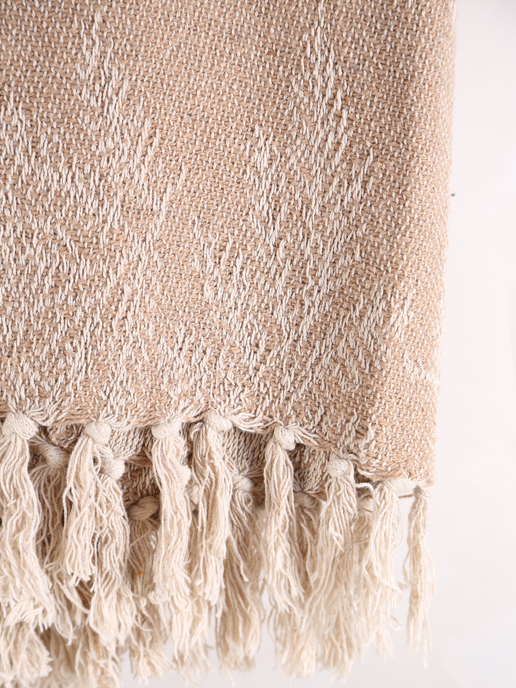 Gabriela - Recycled Cotton Throw - Taupe, Brown AUGUST