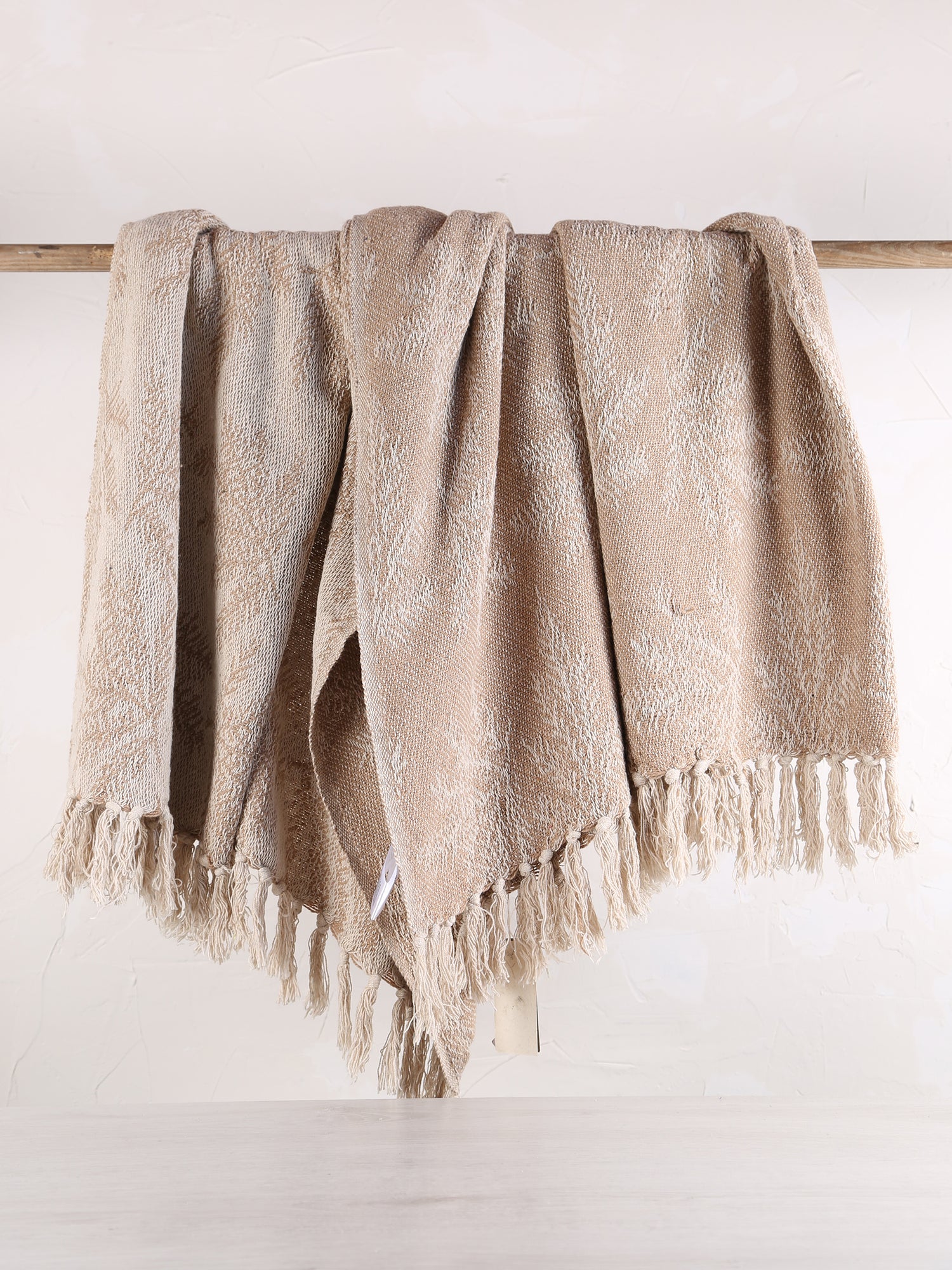 Gabriela - Recycled Cotton Throw - Taupe, Brown AUGUST