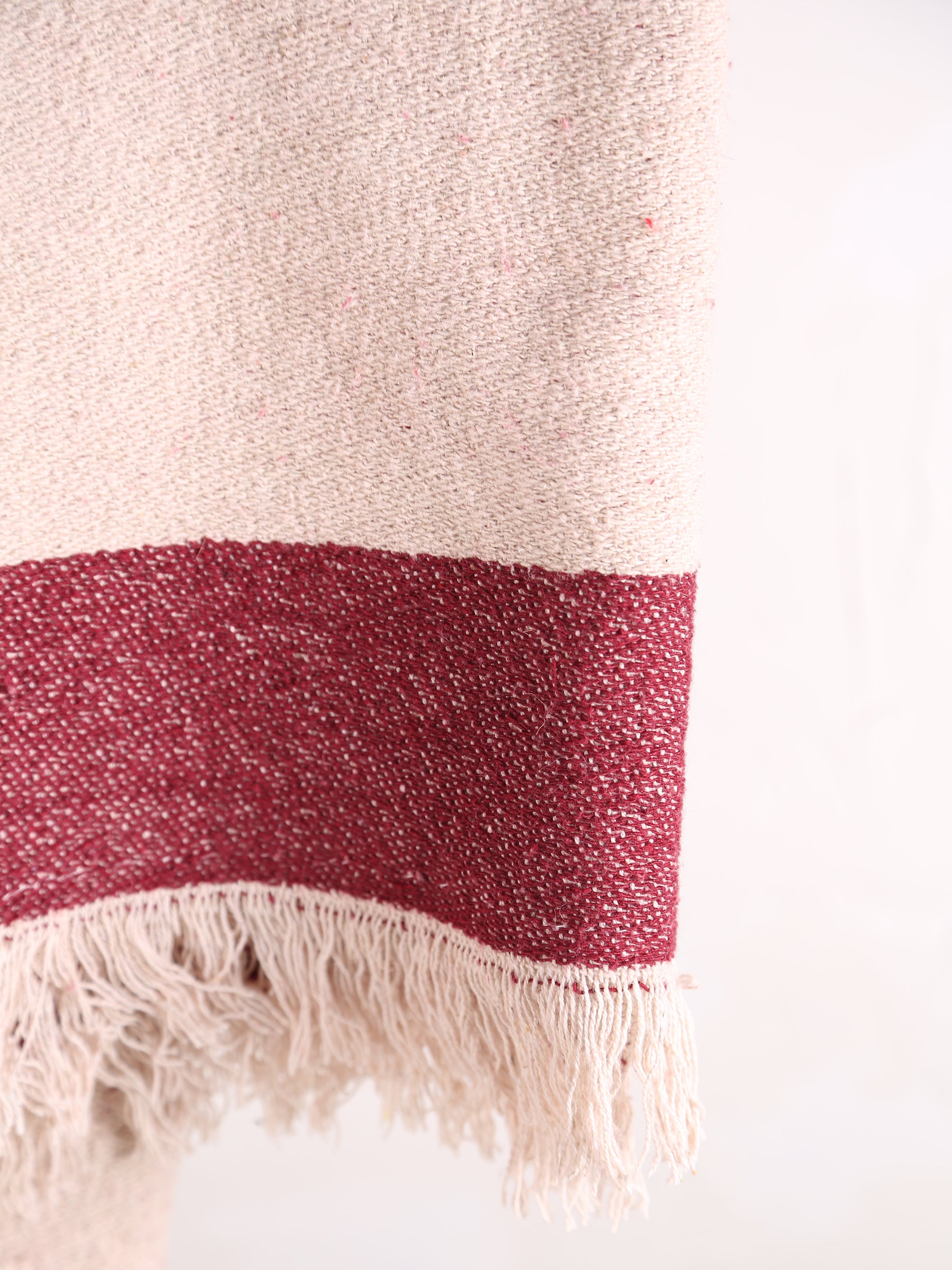 Olica Throw - Burgundy, Purple, Red - Recycled Cotton