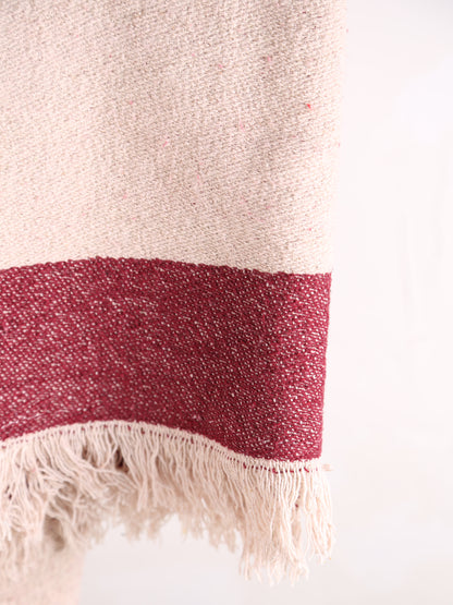 Olica Throw - Burgundy, Purple, Red - Recycled Cotton