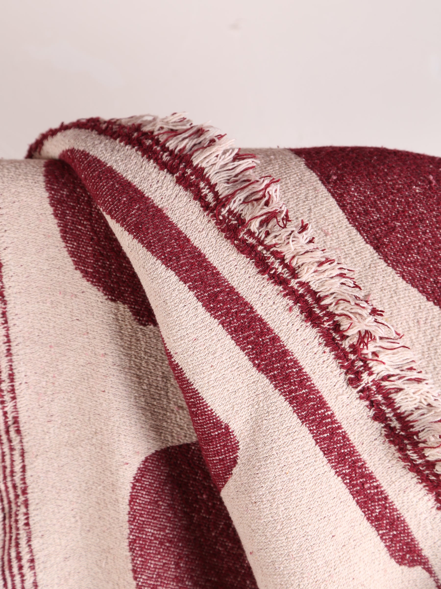 Olica Throw - Burgundy, Purple, Red - Recycled Cotton
