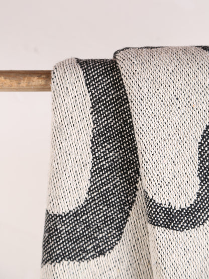 Tille - Printed Recycled Cotton Throw - Black