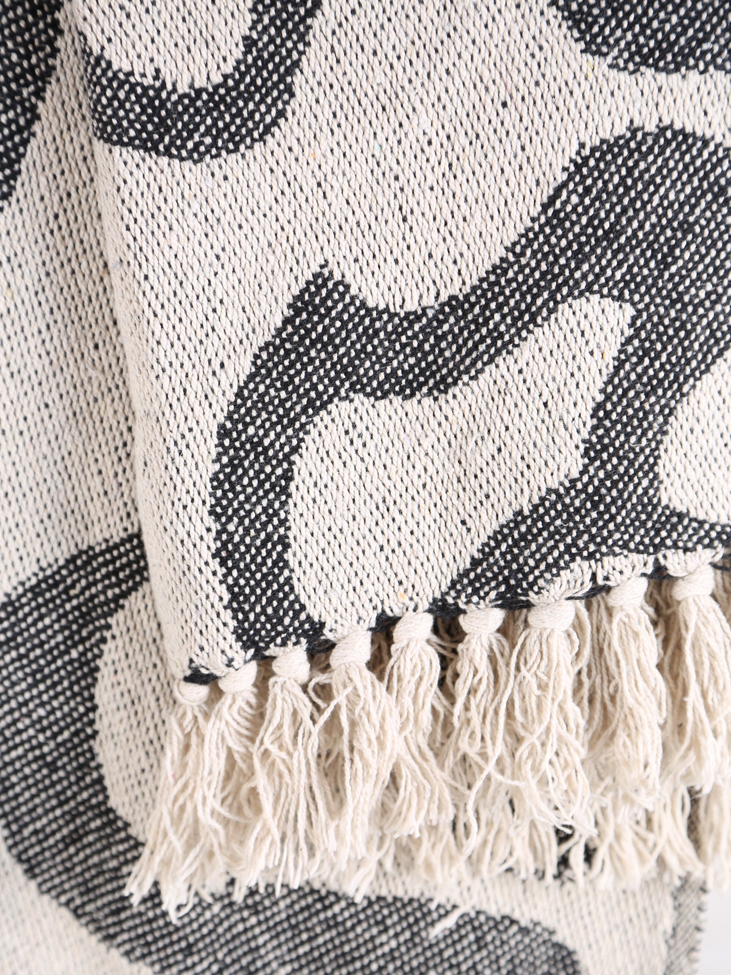Tille - Printed Recycled Cotton Throw - Black